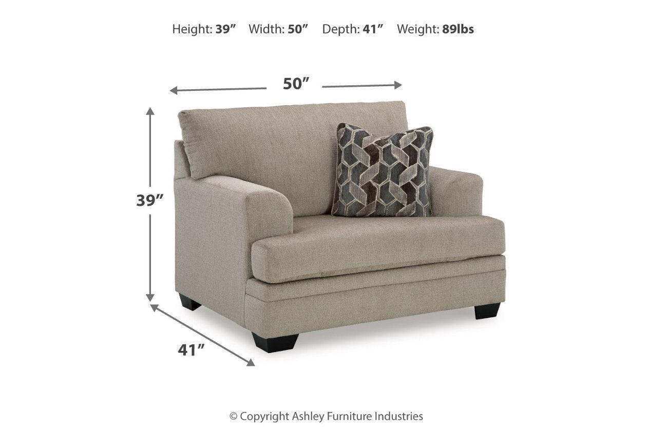 Stonemeade Taupe Oversized Chair and Ottoman - Image 9