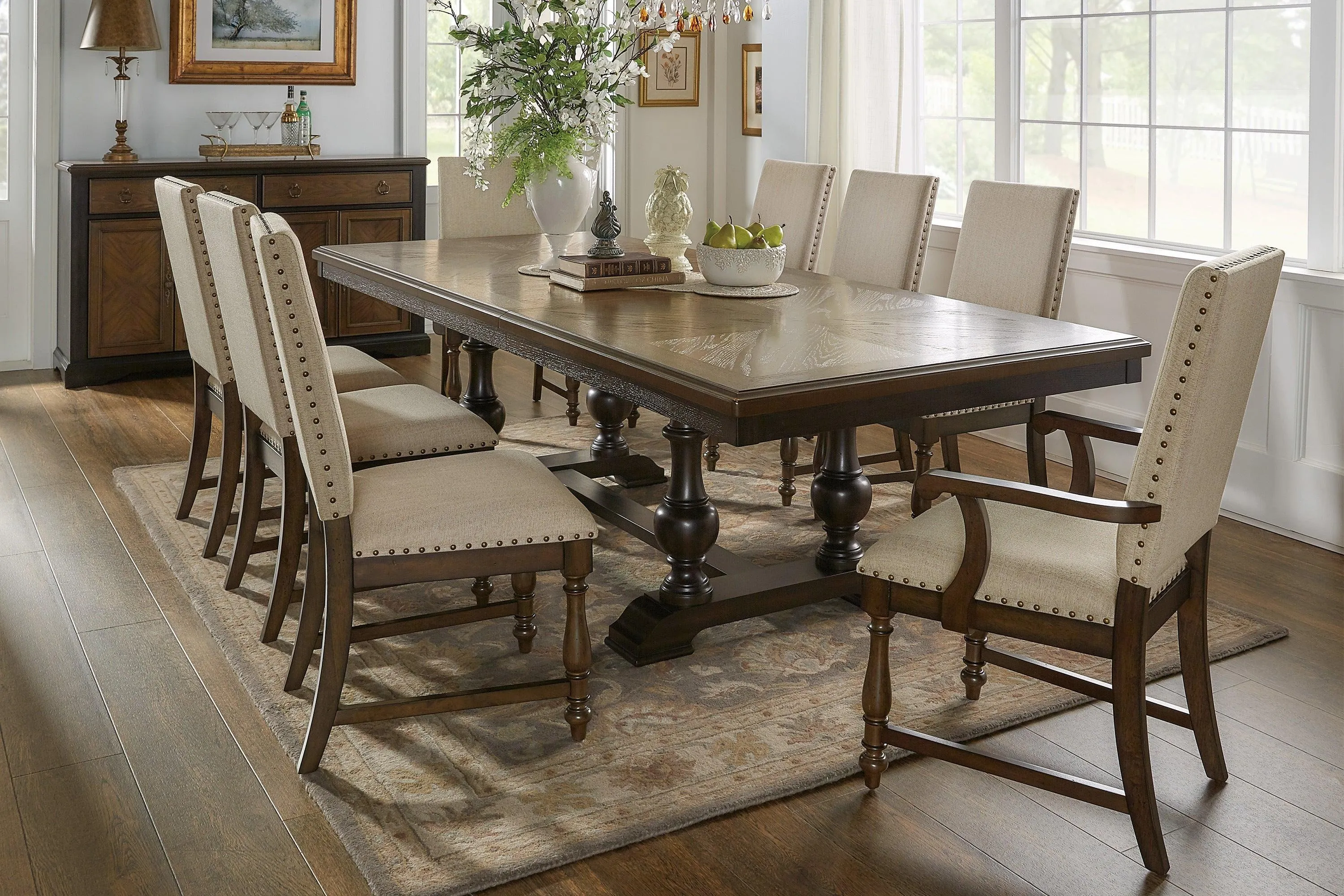 Stonington Brown Extendable Dining Table - Image 3