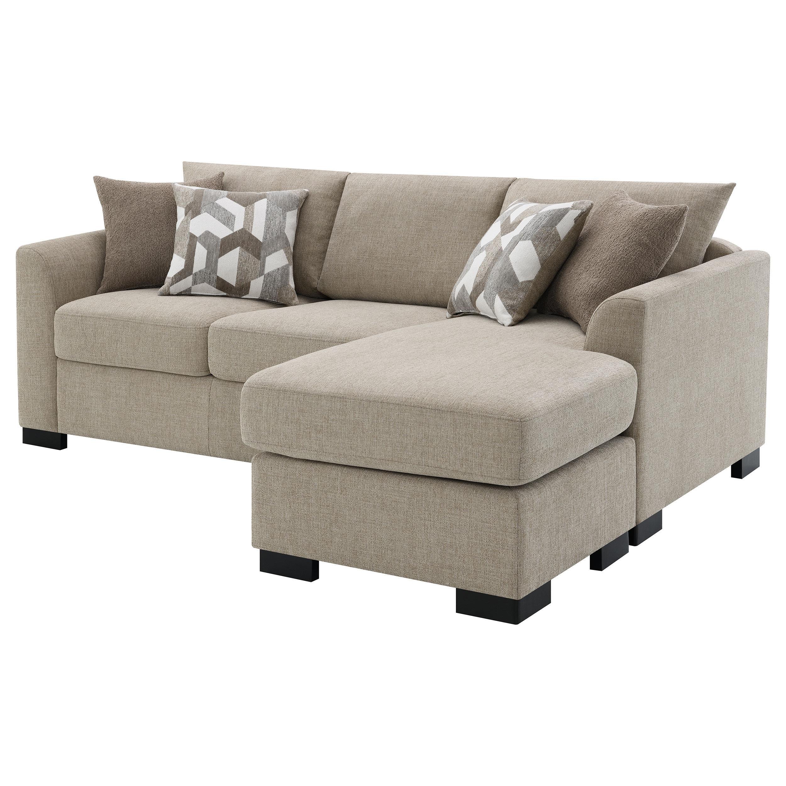 Storey Camel Upholstered Sleeper Sectional Chaise Sofa - Image 10