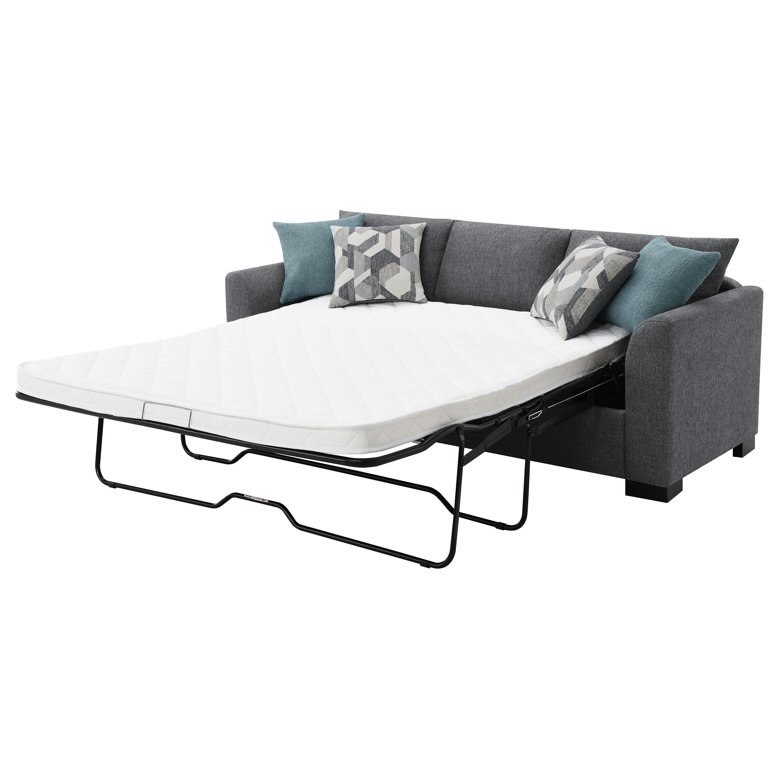 Storey Grey Upholstered Sleeper Sectional Chaise Sofa - Image 8