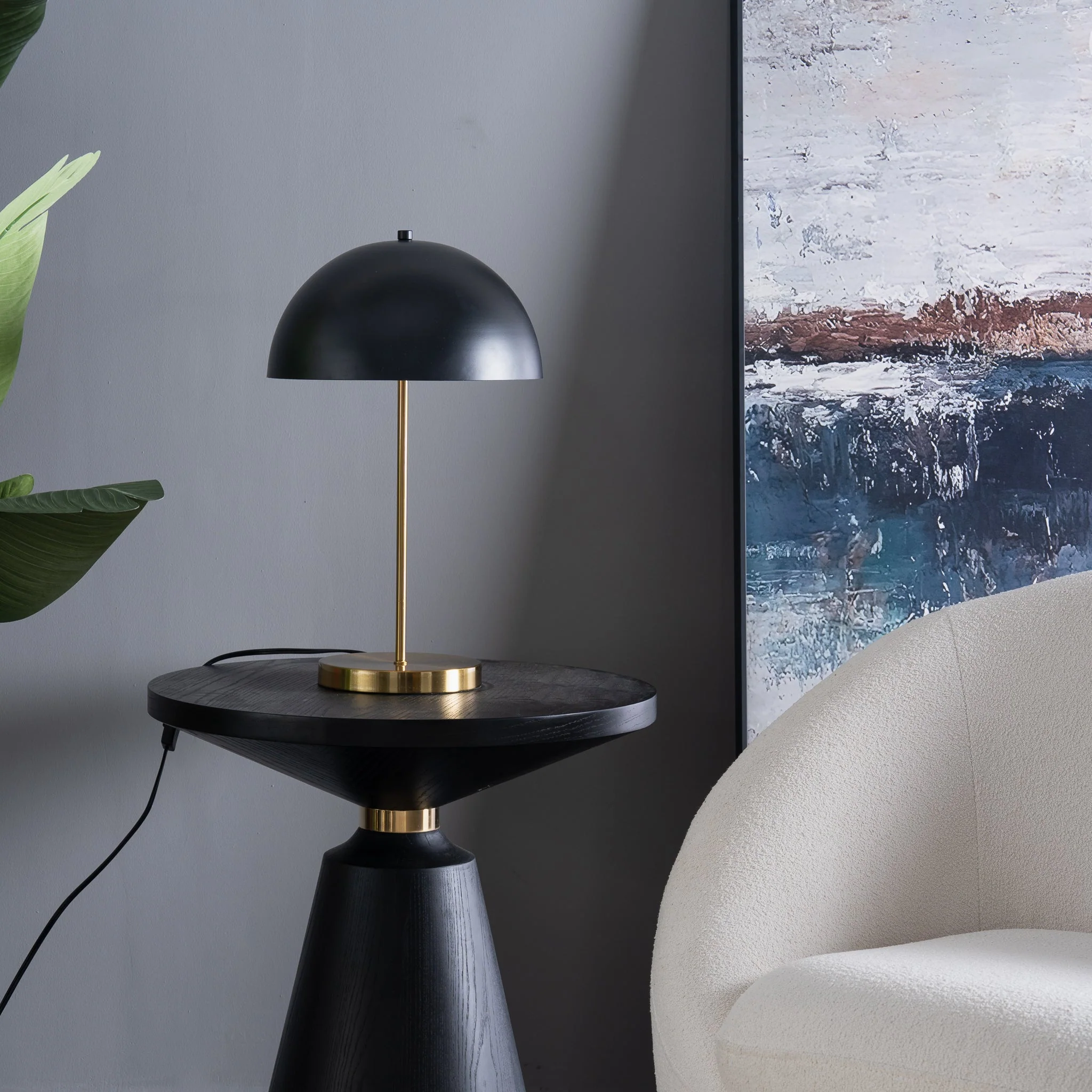 Stratos Table Lamp - Black outer - White inner - Image 2