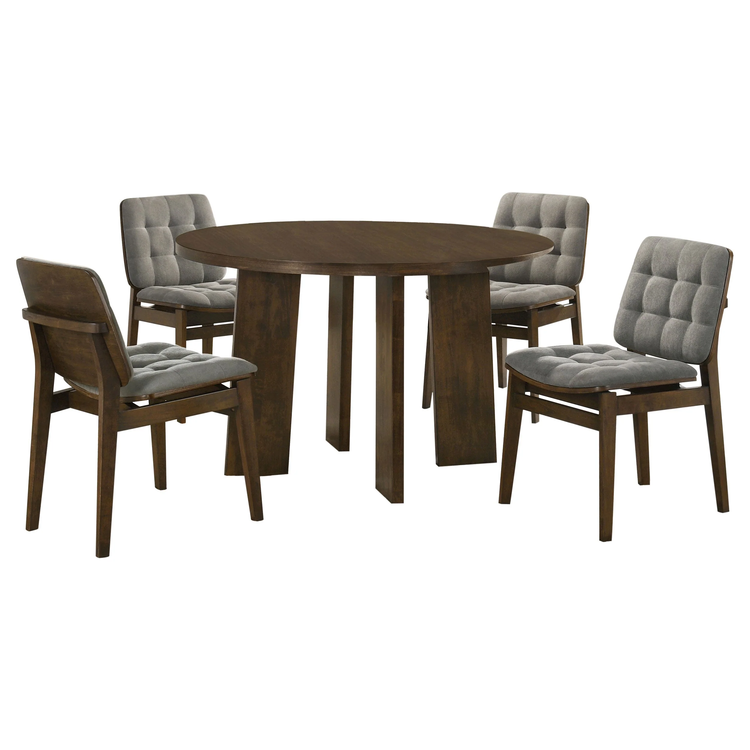 Strouse Grey/Walnut 5-piece Dining Set - Image 2