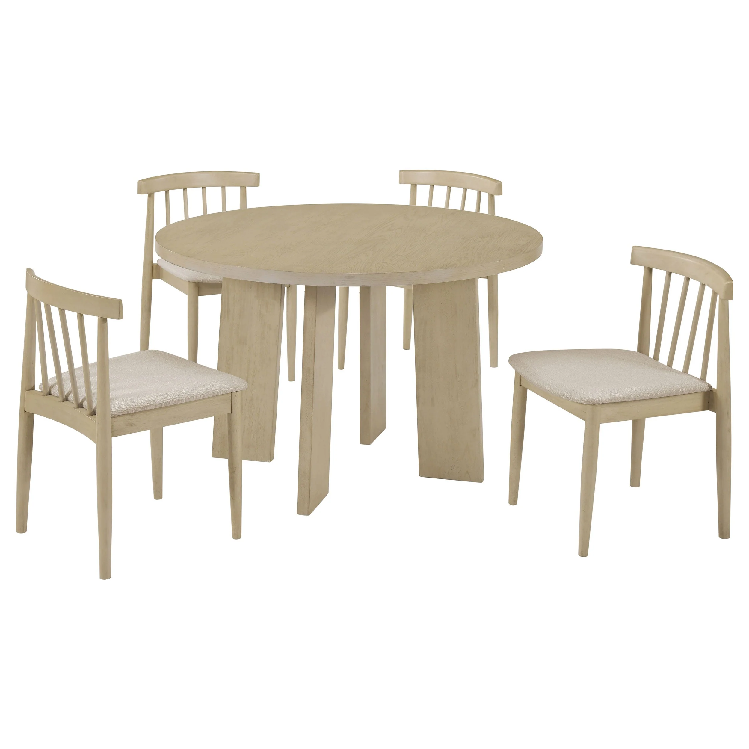 Strouse Wheat/Natural Oak 5-piece Dining Set