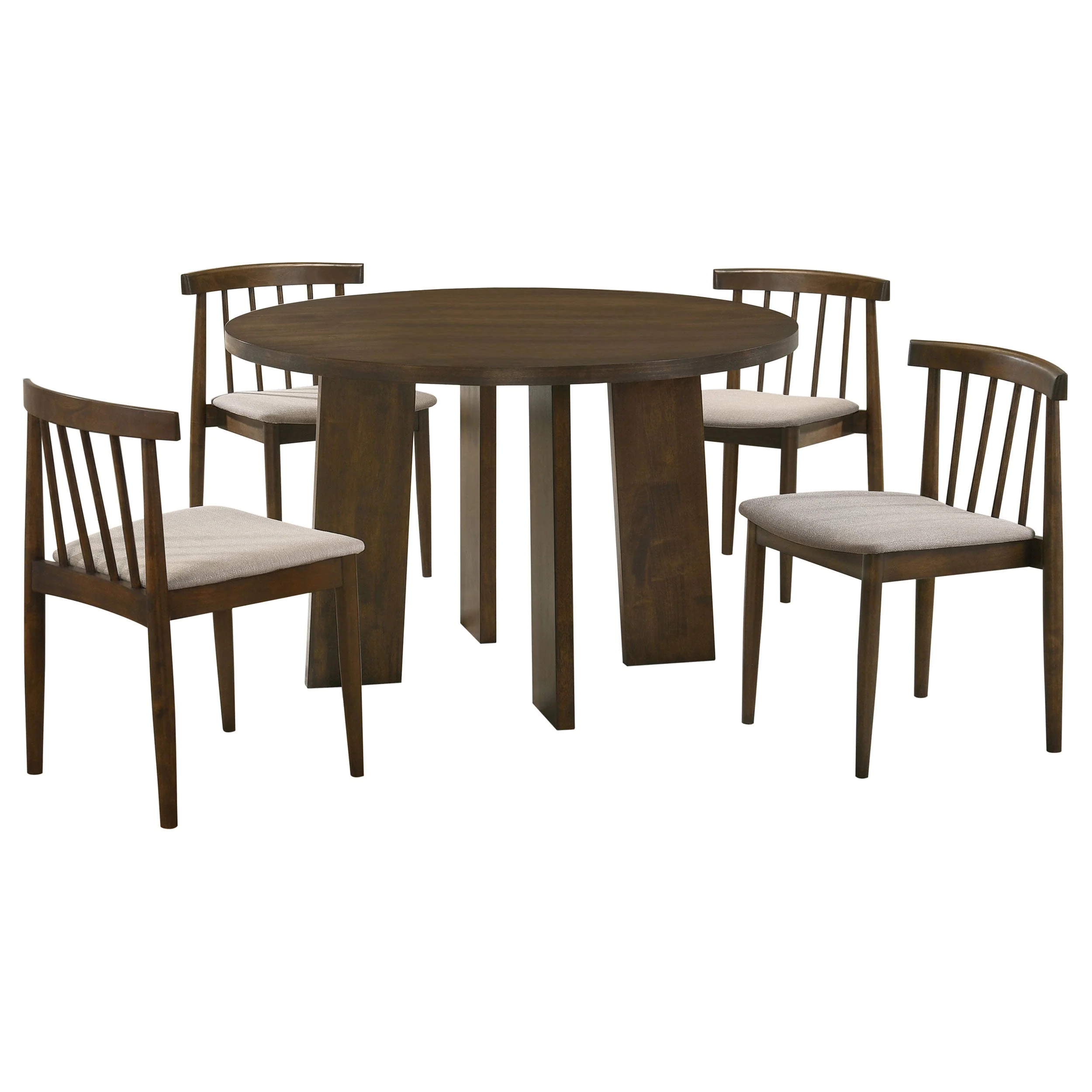 Strouse Wheat/Walnut 5-piece Dining Set - Image 2