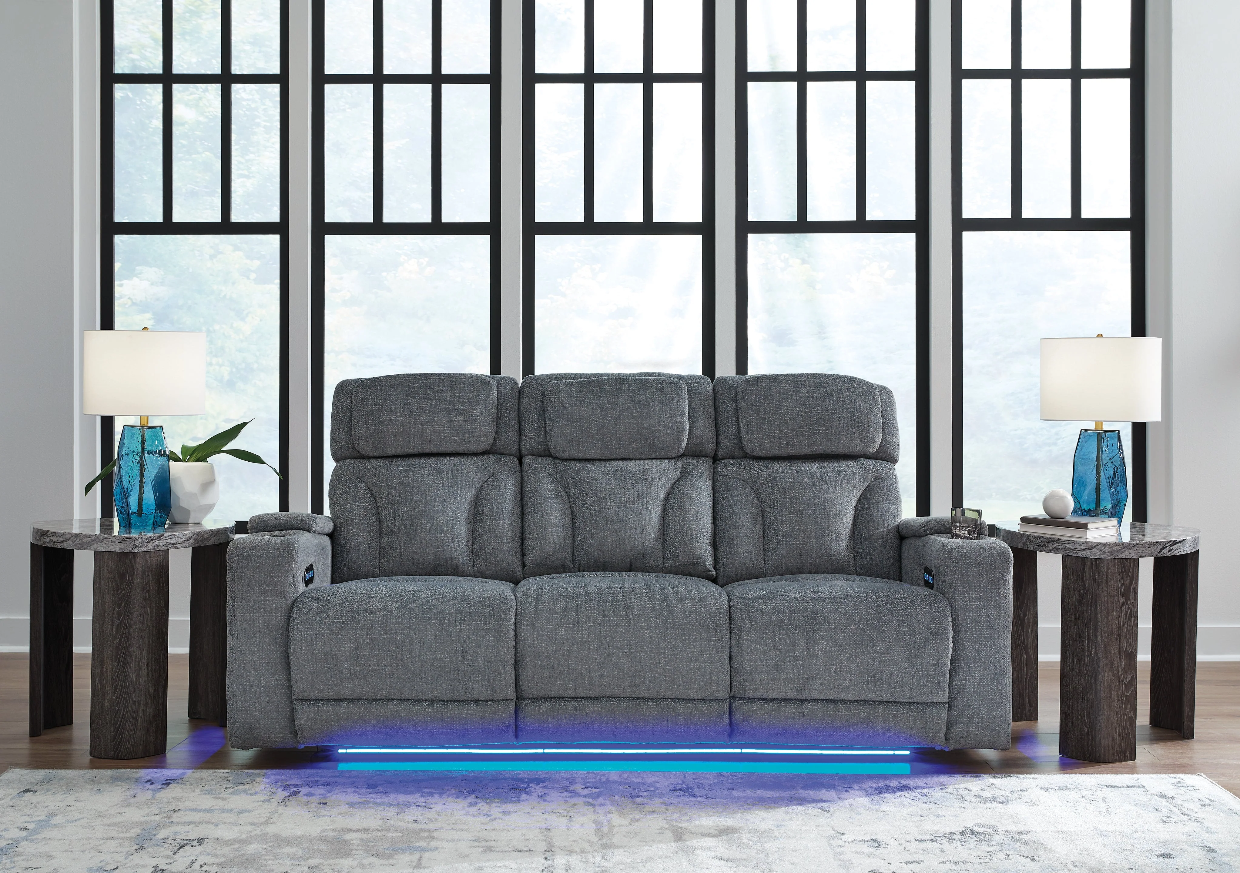 Studio Cave Steel Power Reclining Sofa and Loveseat - Image 2