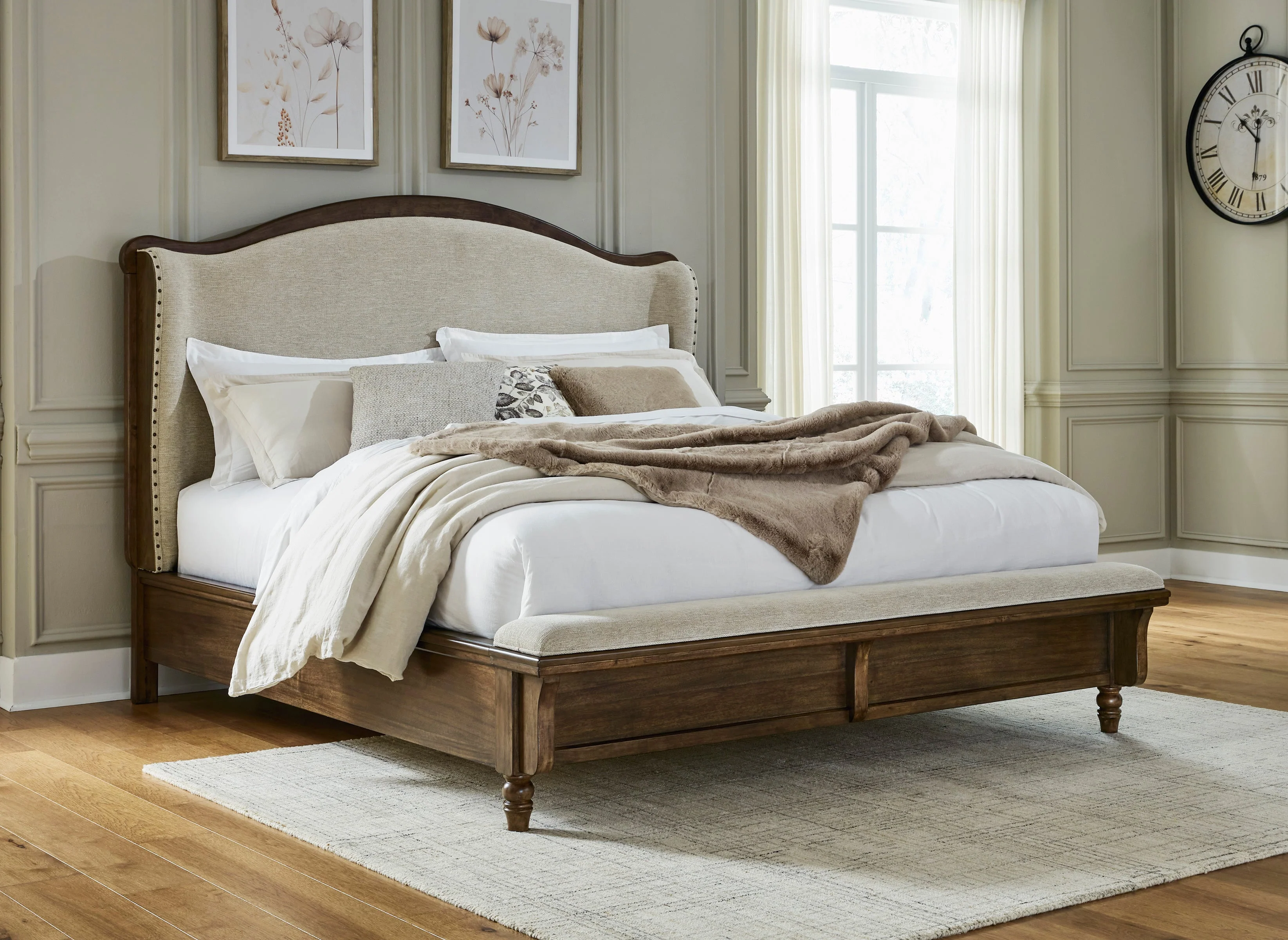 Sturlayne Brown Upholstered Panel Bedroom Set - Image 6