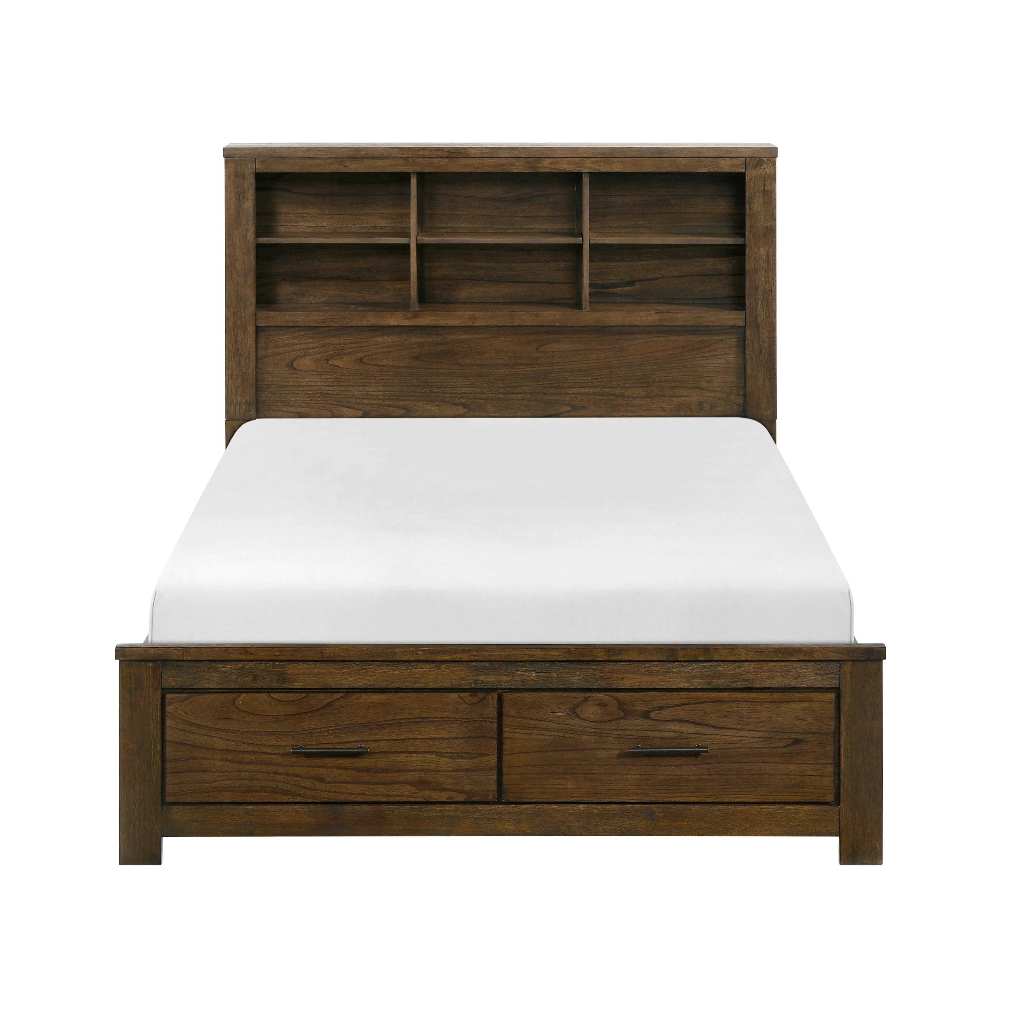 Sullivan Brown King Platform Bed with 2 Nightstands - Image 2