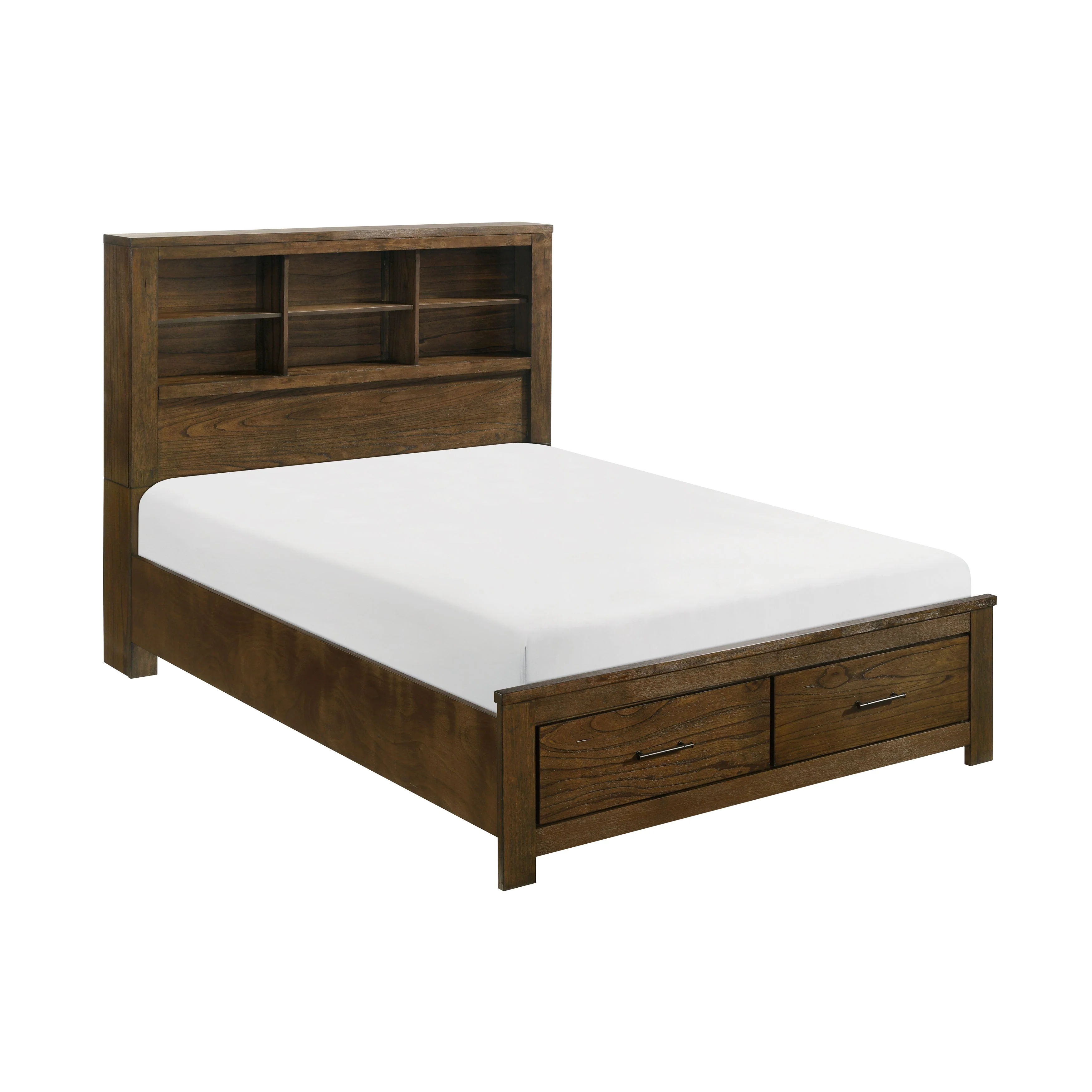 Sullivan Brown King Platform Bed with 2 Nightstands - Image 3