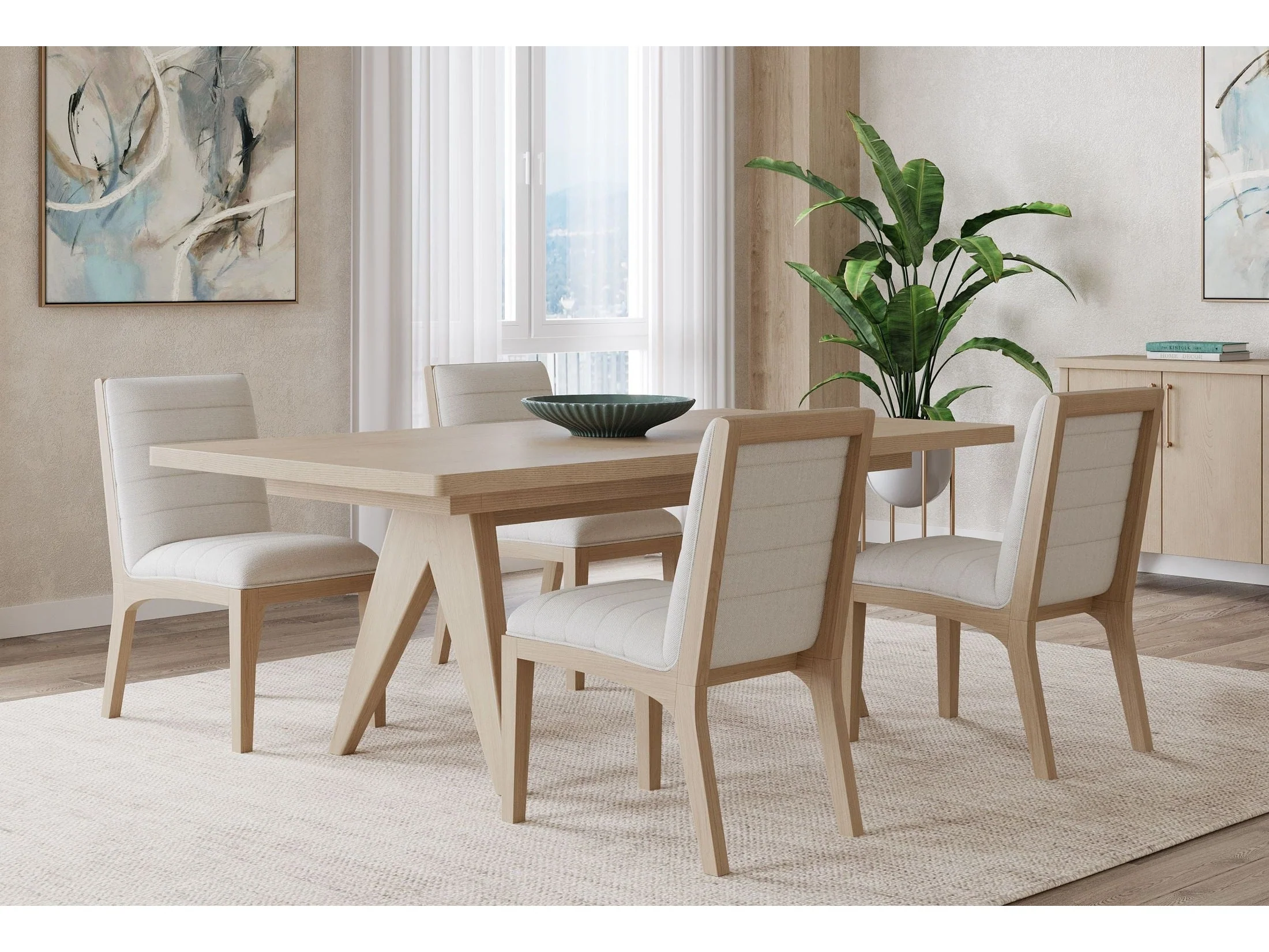 Sumire Ginger Ash Wood Rectangular Extension Table - Image 3