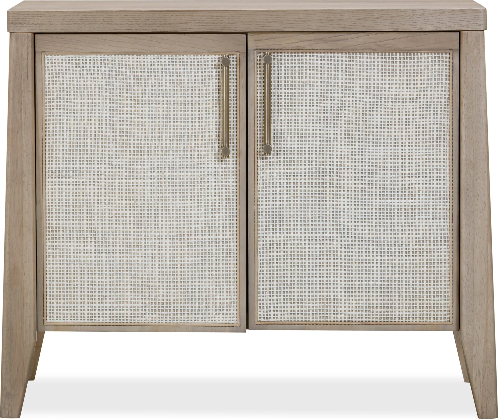 Sumire Ginger/Natural Cane Two Door Ash Wood Bachelor Chest - Image 4