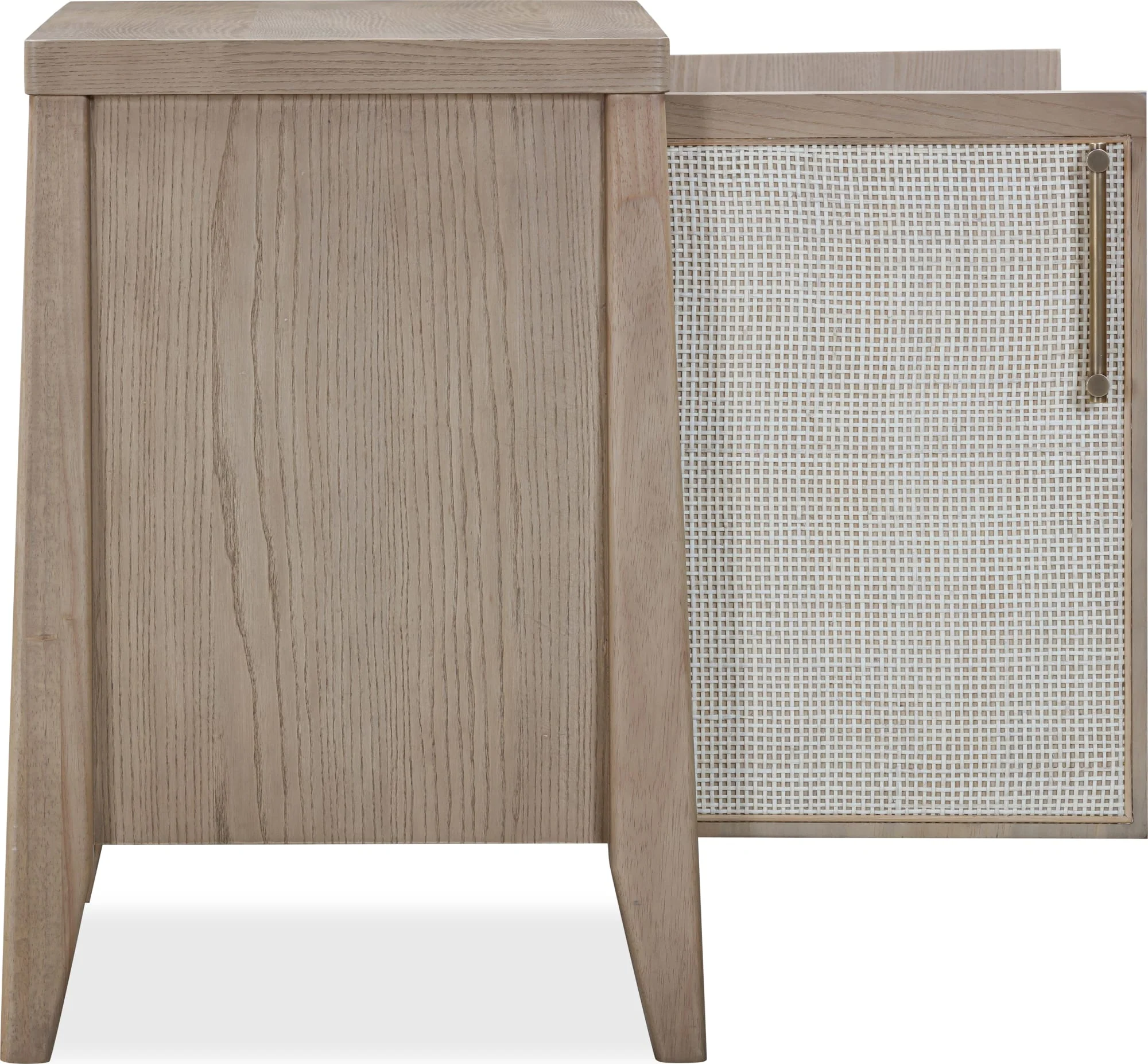 Sumire Ginger/Natural Cane Two Door Ash Wood Bachelor Chest - Image 6
