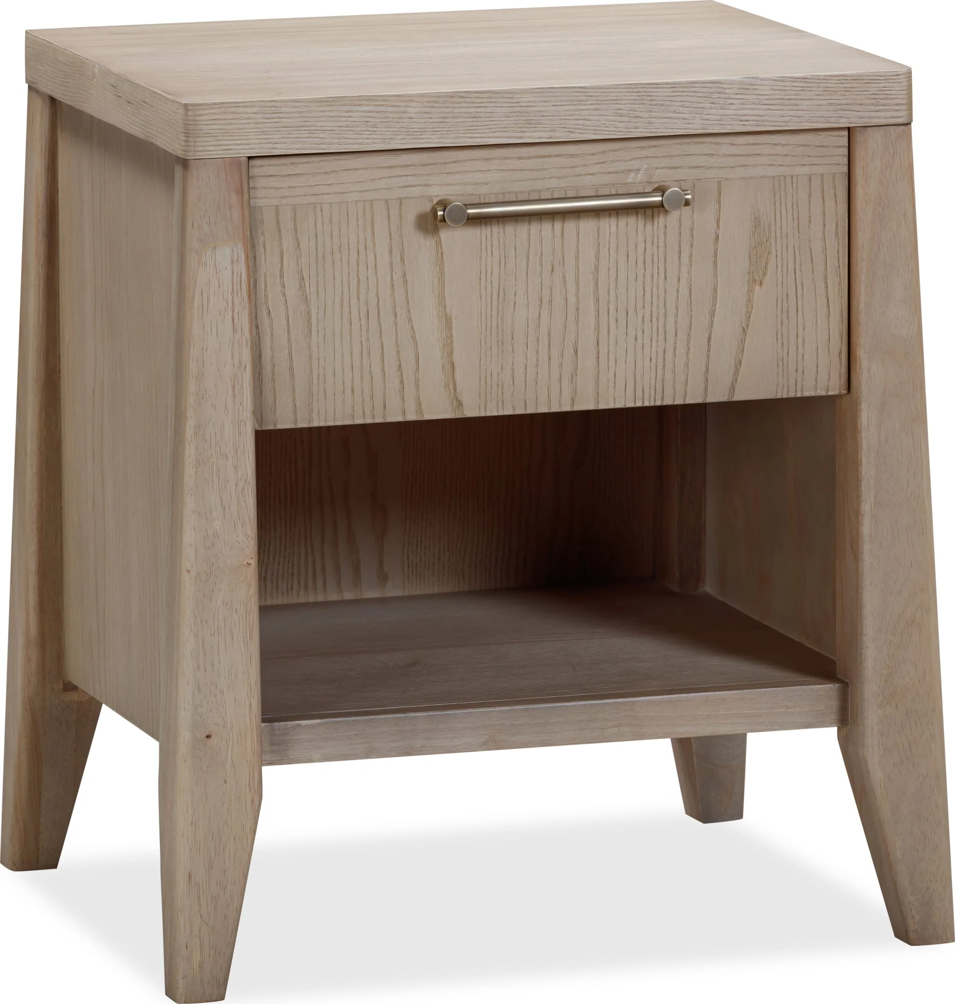 Sumire Ginger One Drawer One Shelf Ash Wood Nightstand - Image 3