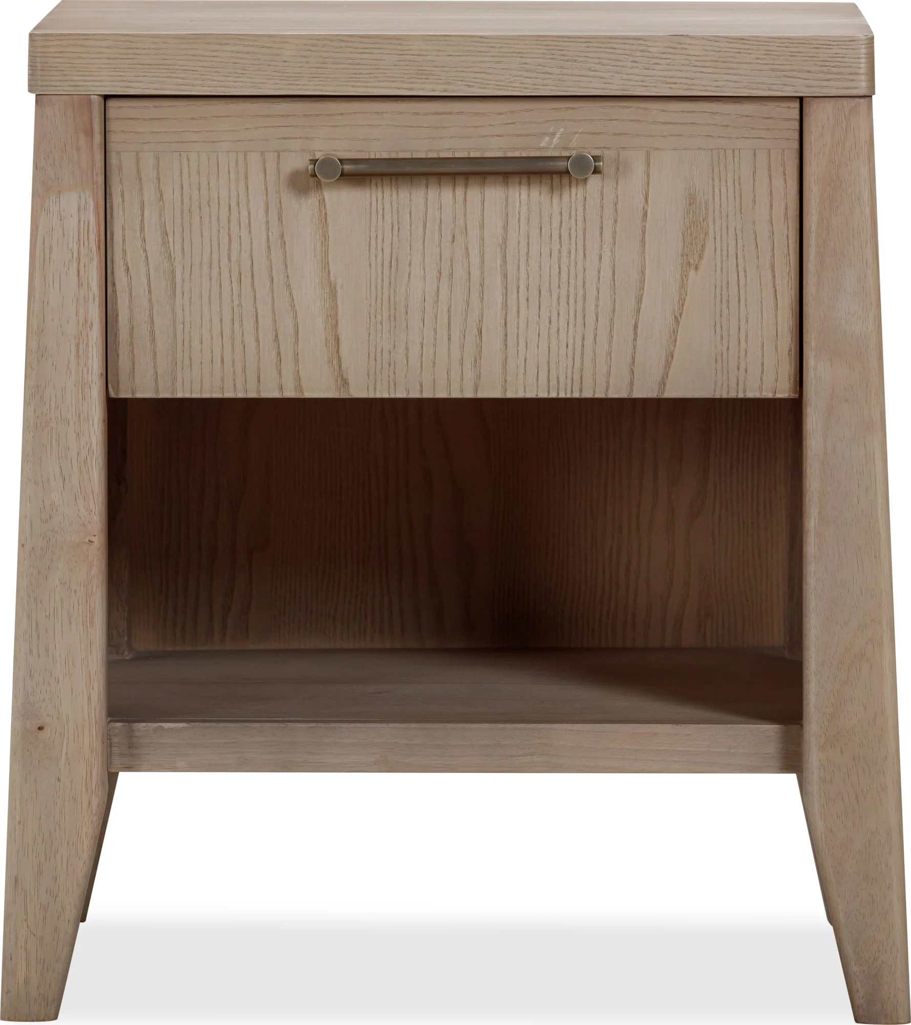 Sumire Ginger One Drawer One Shelf Ash Wood Nightstand - Image 4