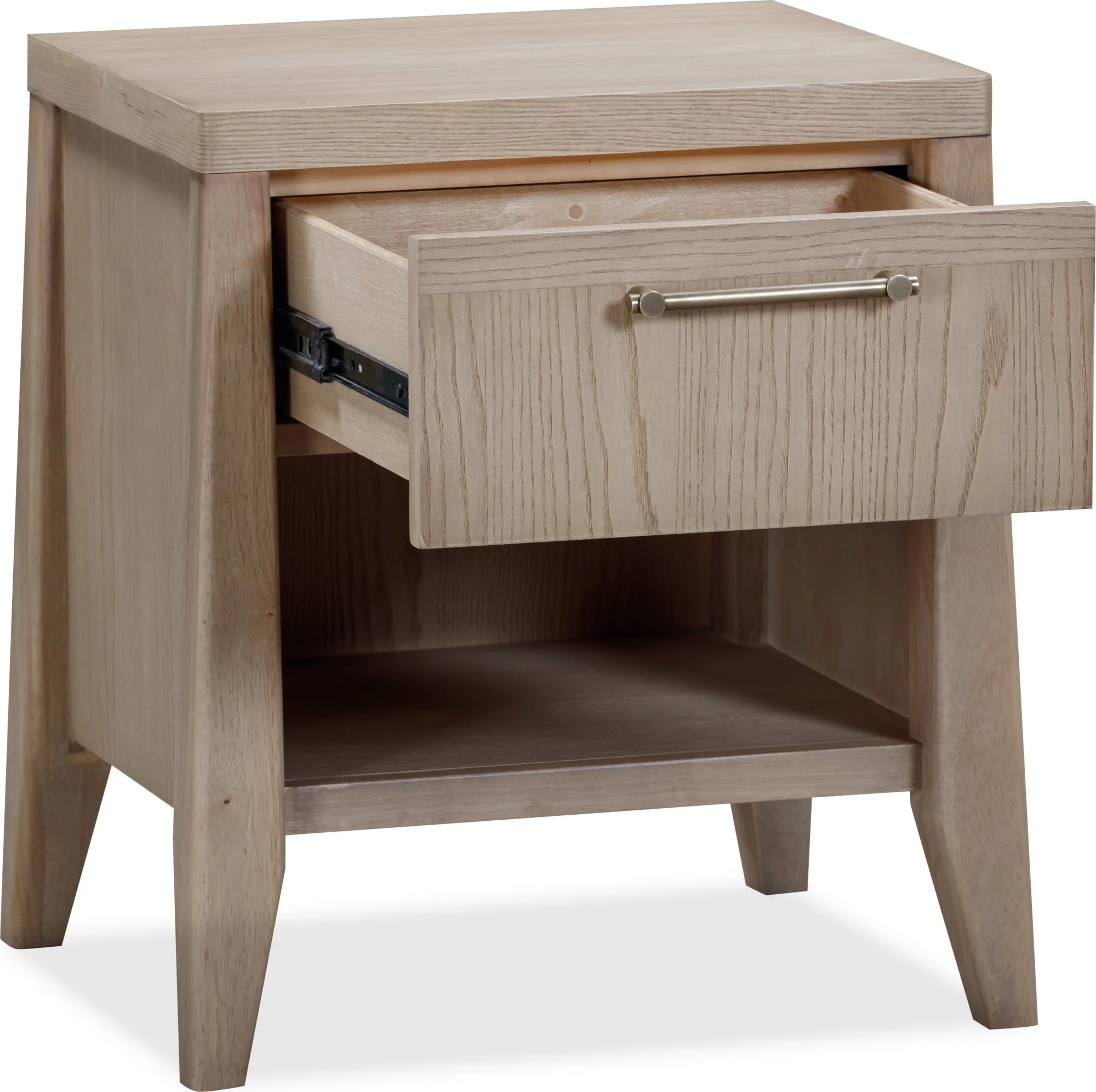 Sumire Ginger One Drawer One Shelf Ash Wood Nightstand - Image 5