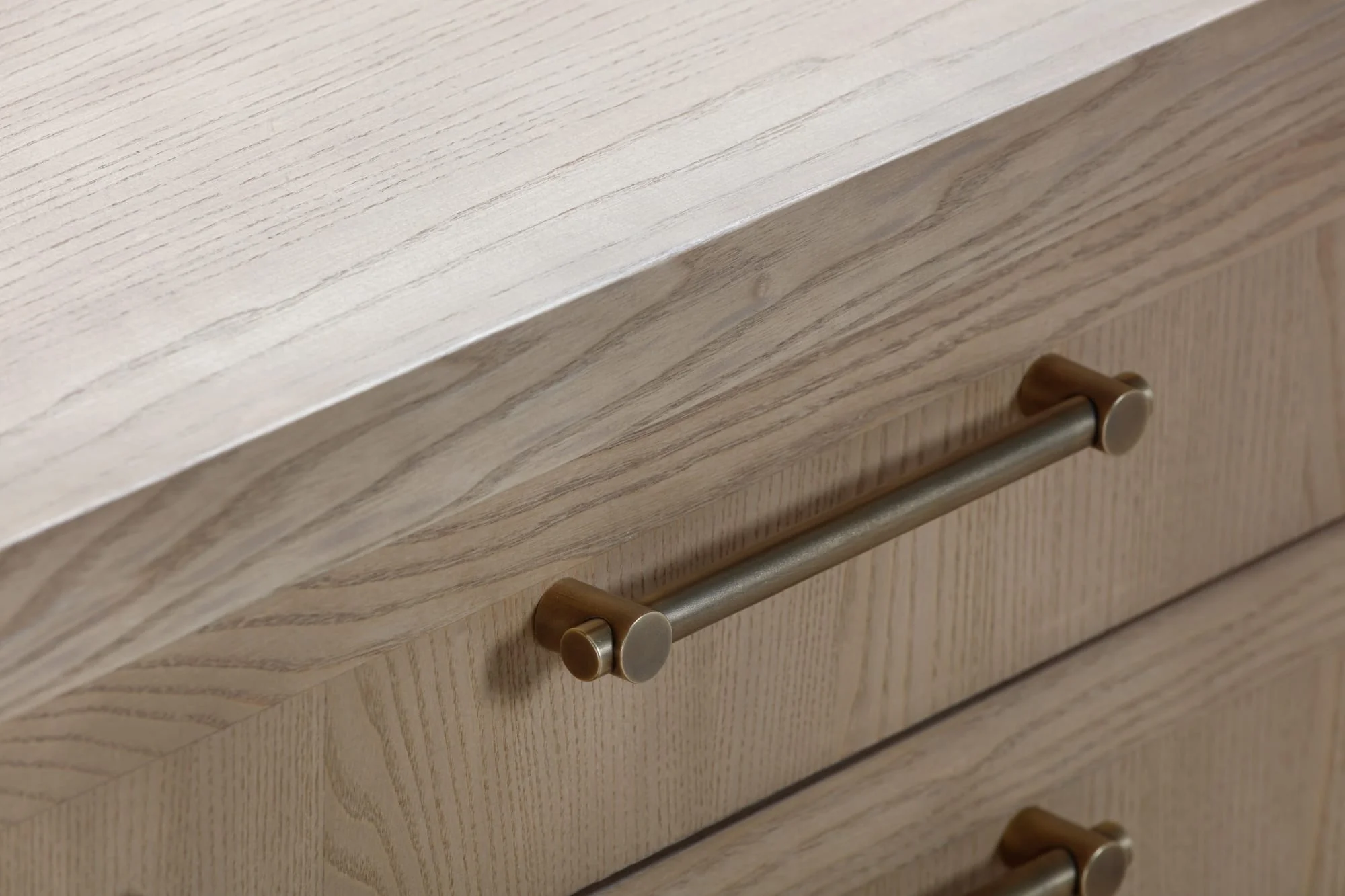 Sumire Ginger Three Drawer Ash Wood Nightstand - Image 6