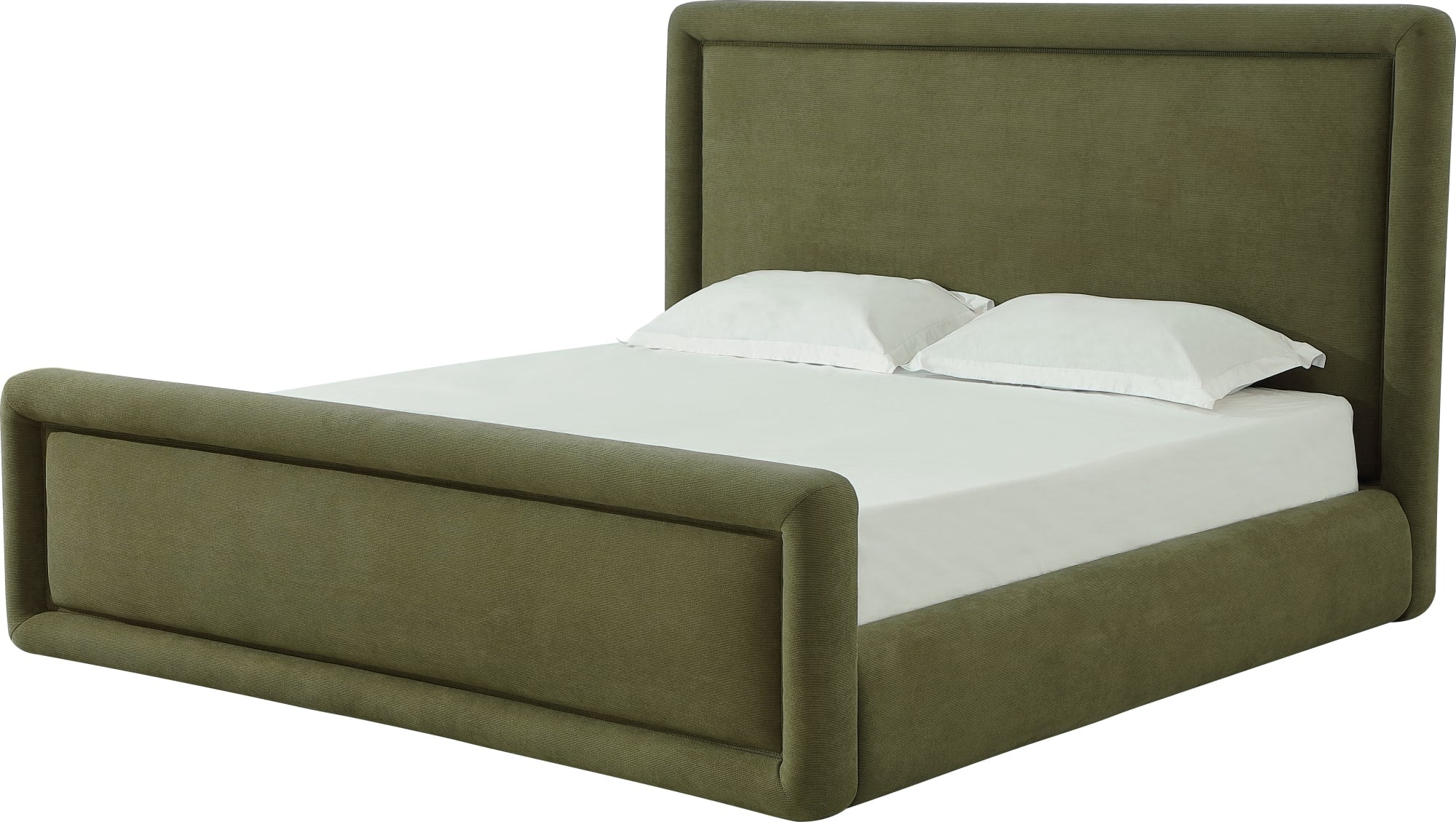 Summit Moss Upholstered Queen Bed - Image 2