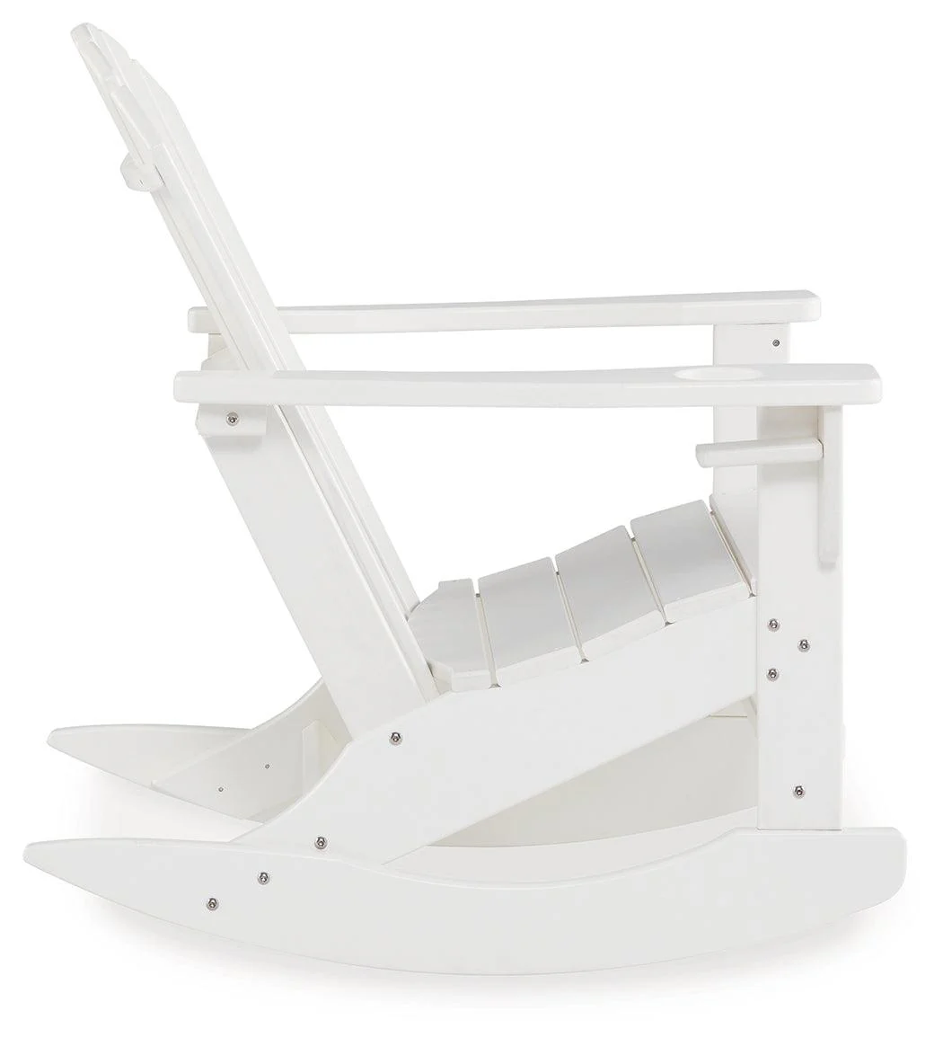 Sundown Treasure White Outdoor Rocking Chair - Image 4