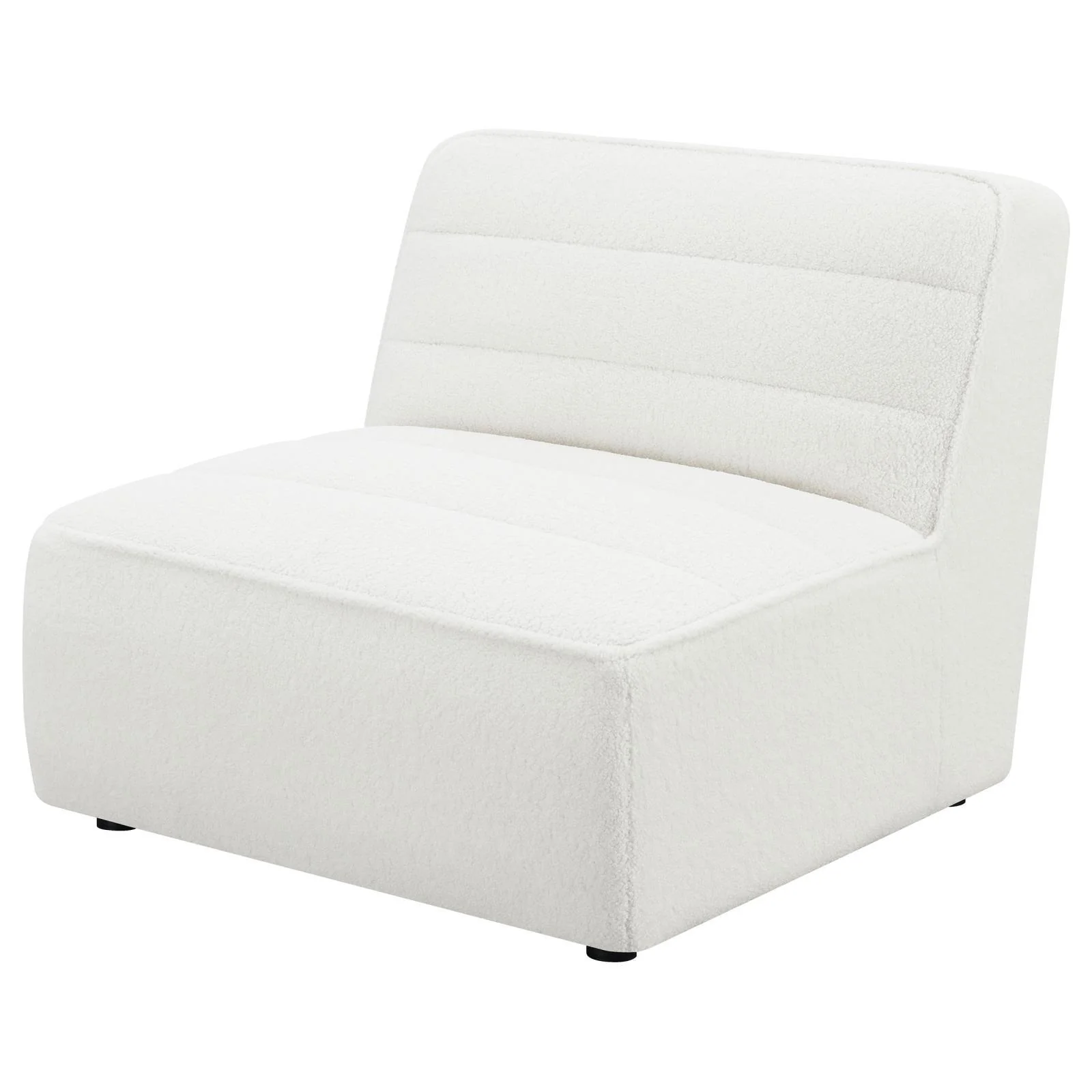 Sunny Natural Upholstered Armless Chair - Image 3