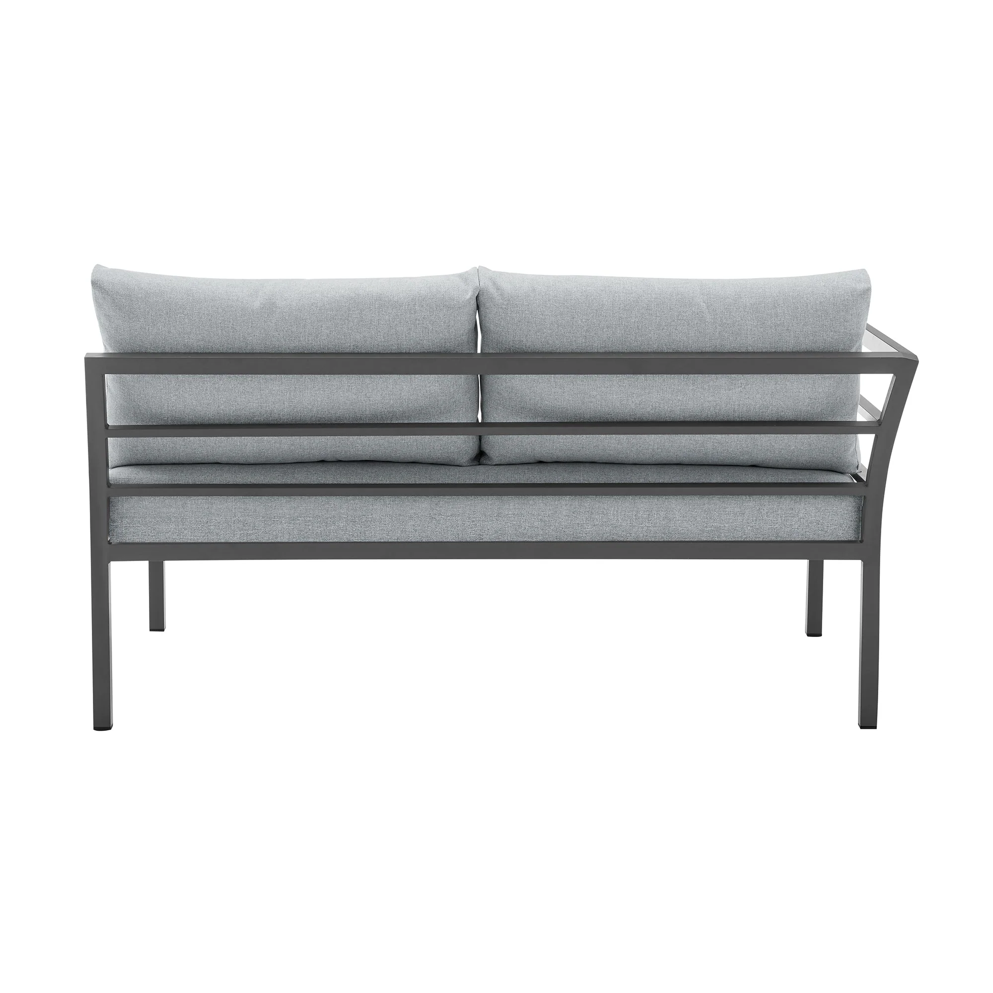 Sunnyside Corner Patio Conversation Set with Table in Grey on Grey - Image 19