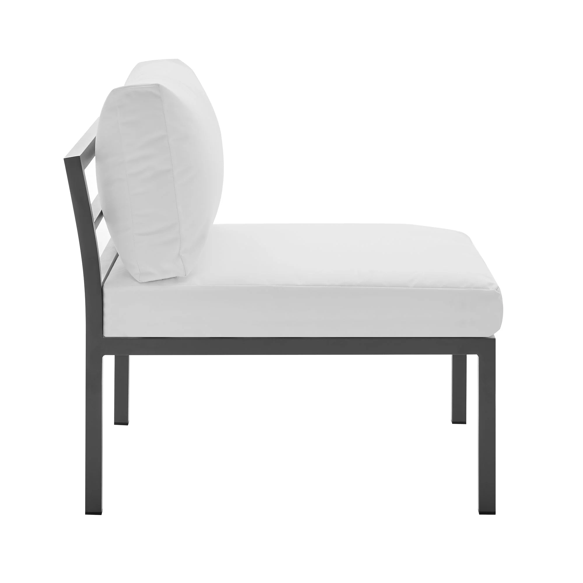 Sunnyside Corner Patio Conversation Set with Table in Grey on White - Image 22