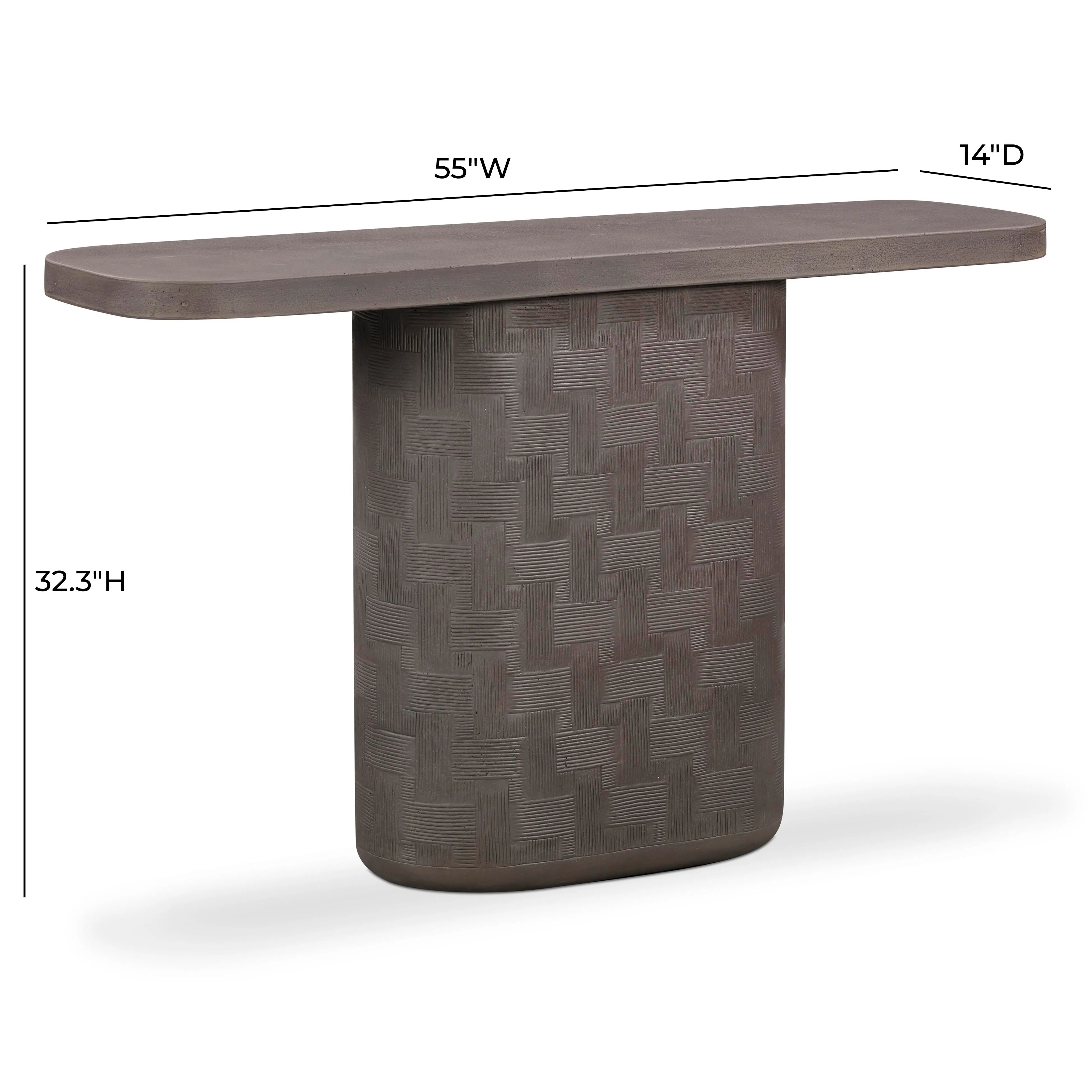 Suraya 55" Indoor/Outdoor Concrete Console Table - Image 21