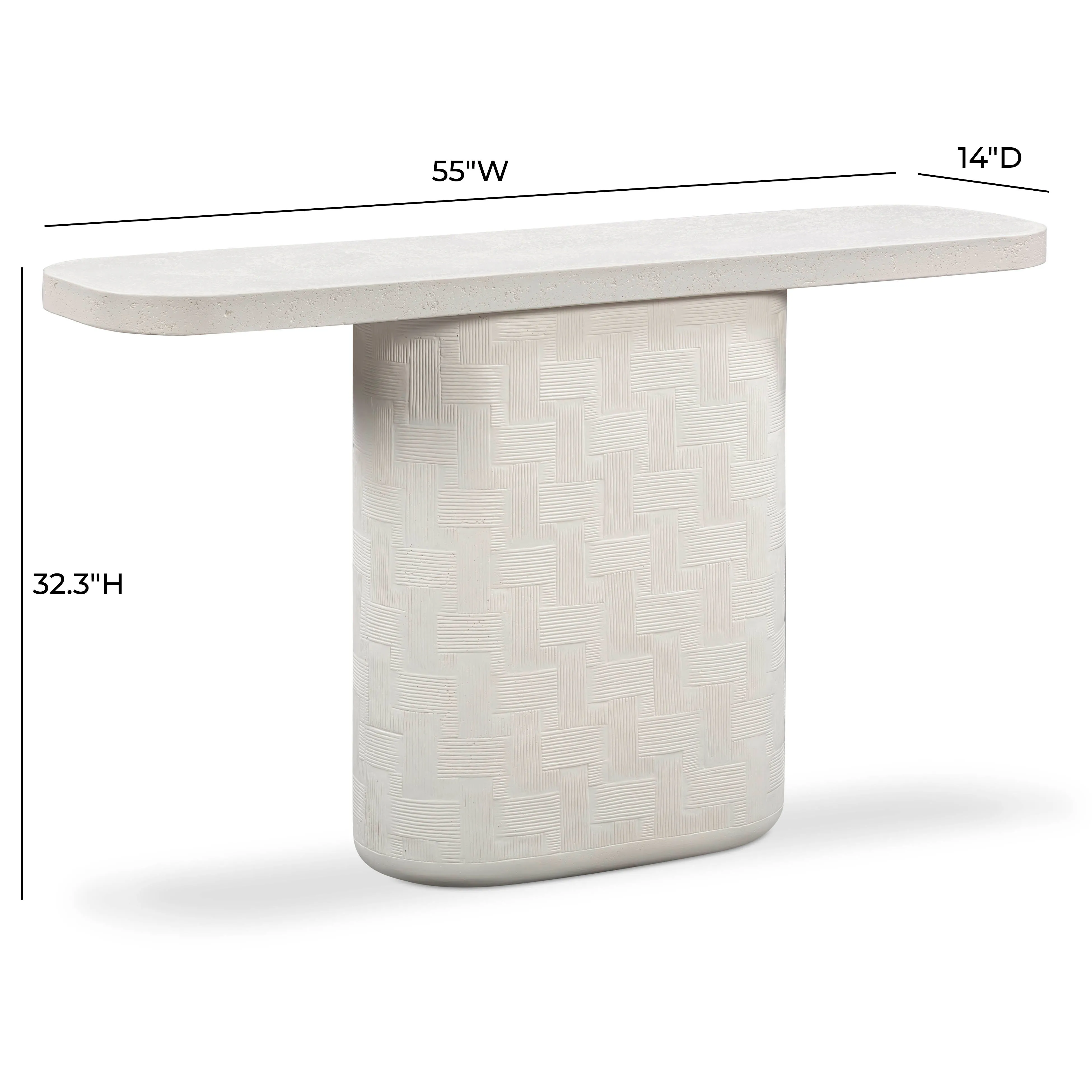 Suraya 55" Indoor/Outdoor Concrete Console Table - Image 5