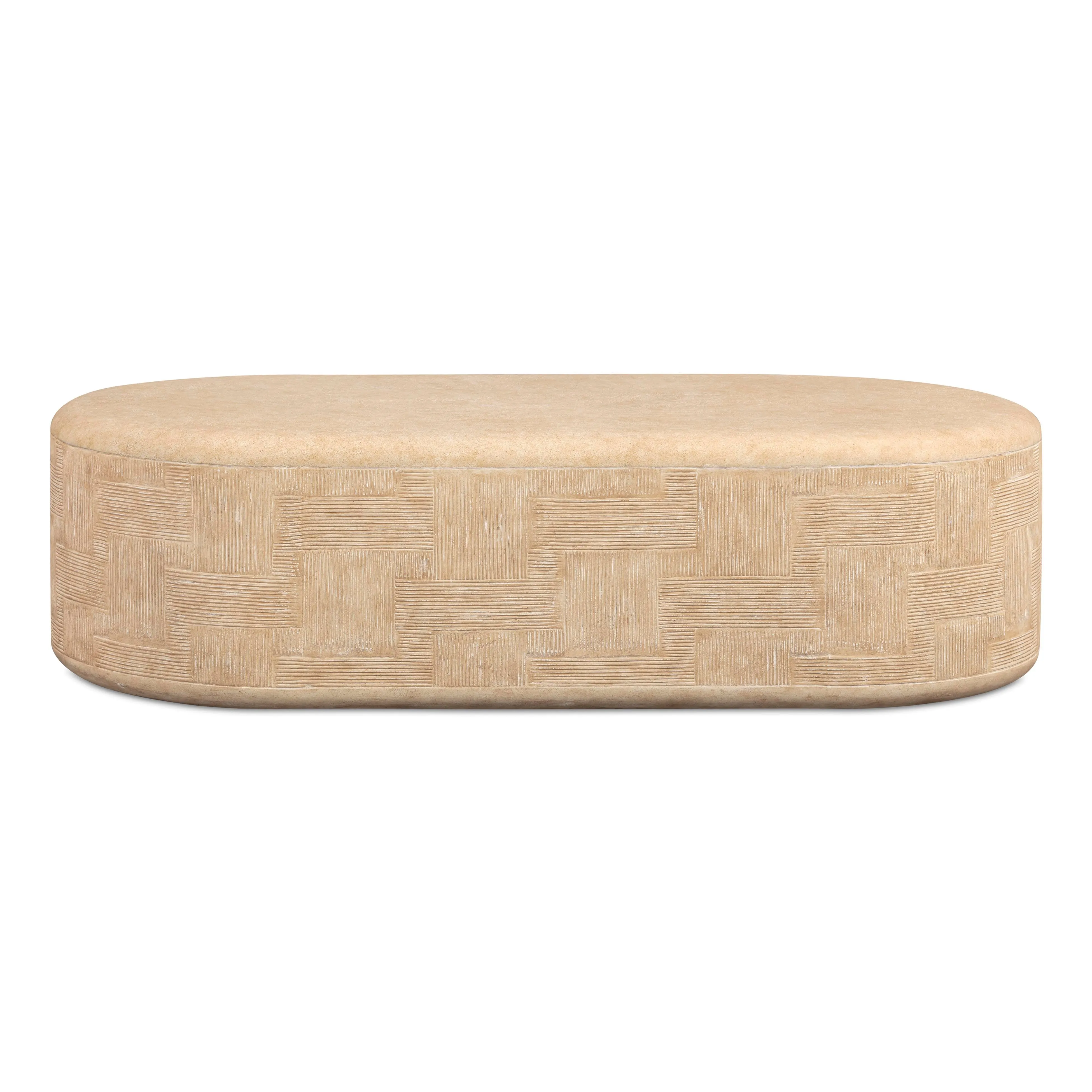 Suraya 55" Indoor/Outdoor Concrete Rounded Coffee Table - Image 8