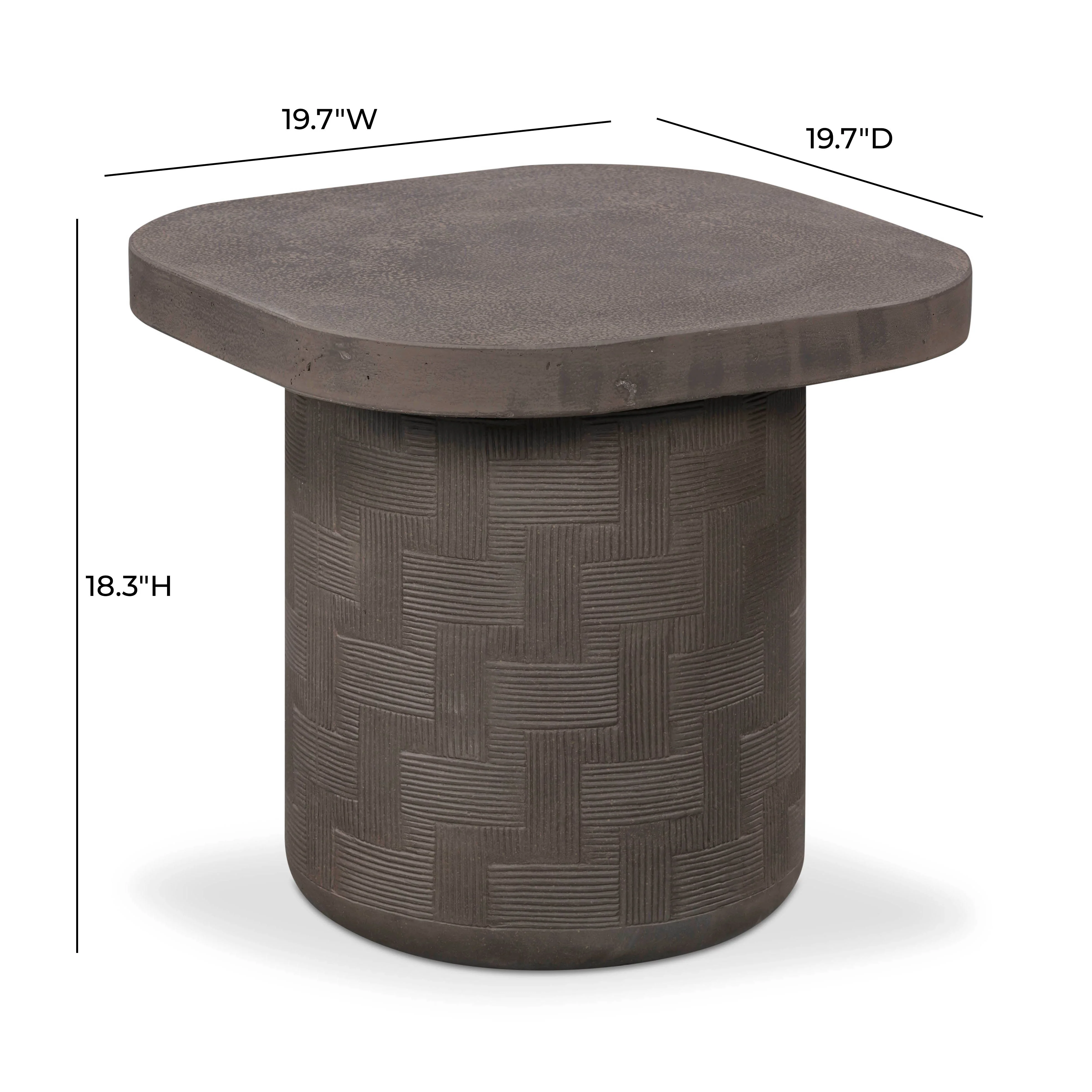 Suraya Indoor/Outdoor Concrete Side Table - Image 11