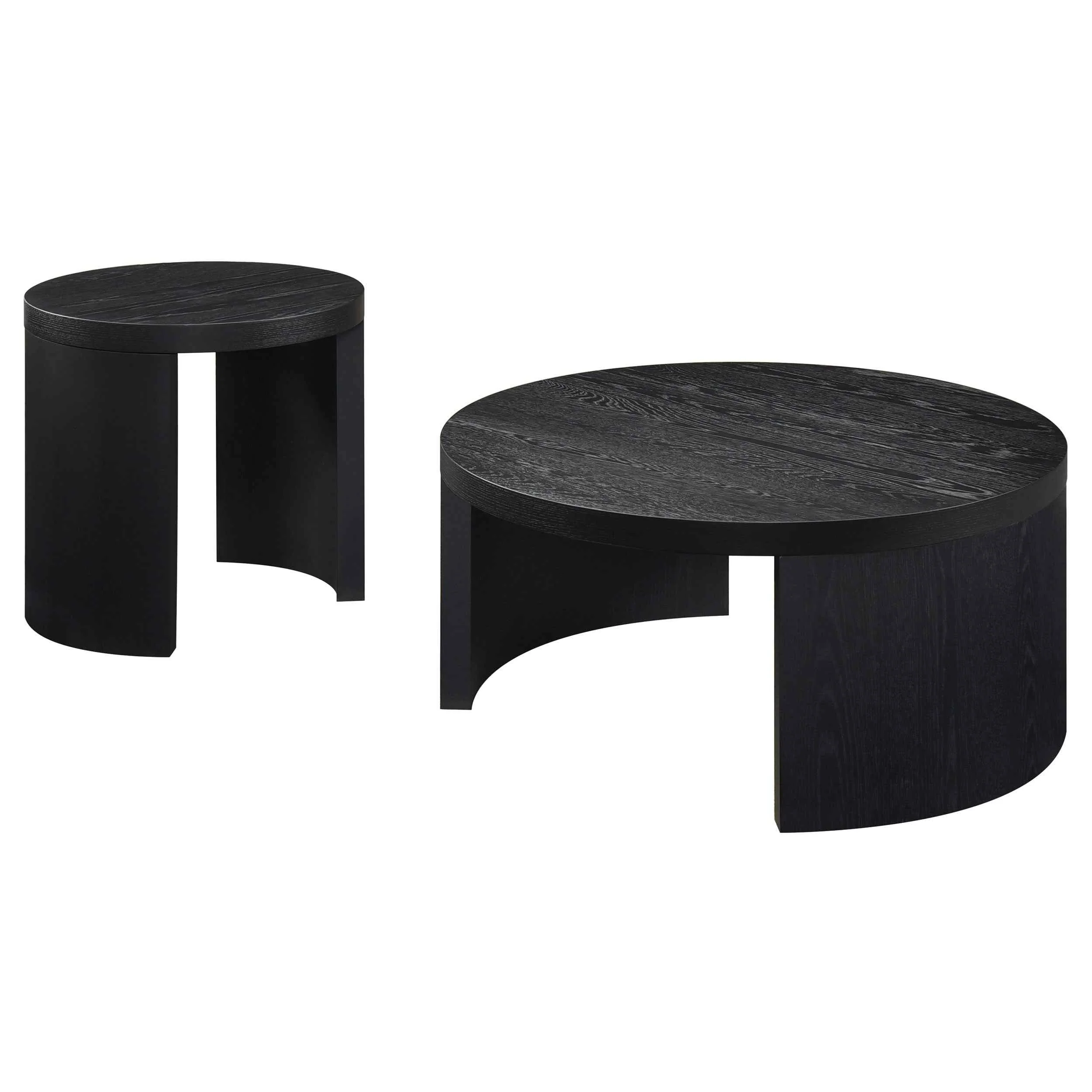 Sweeney Black 2-piece Coffee and End Occasional Table Set - Image 2