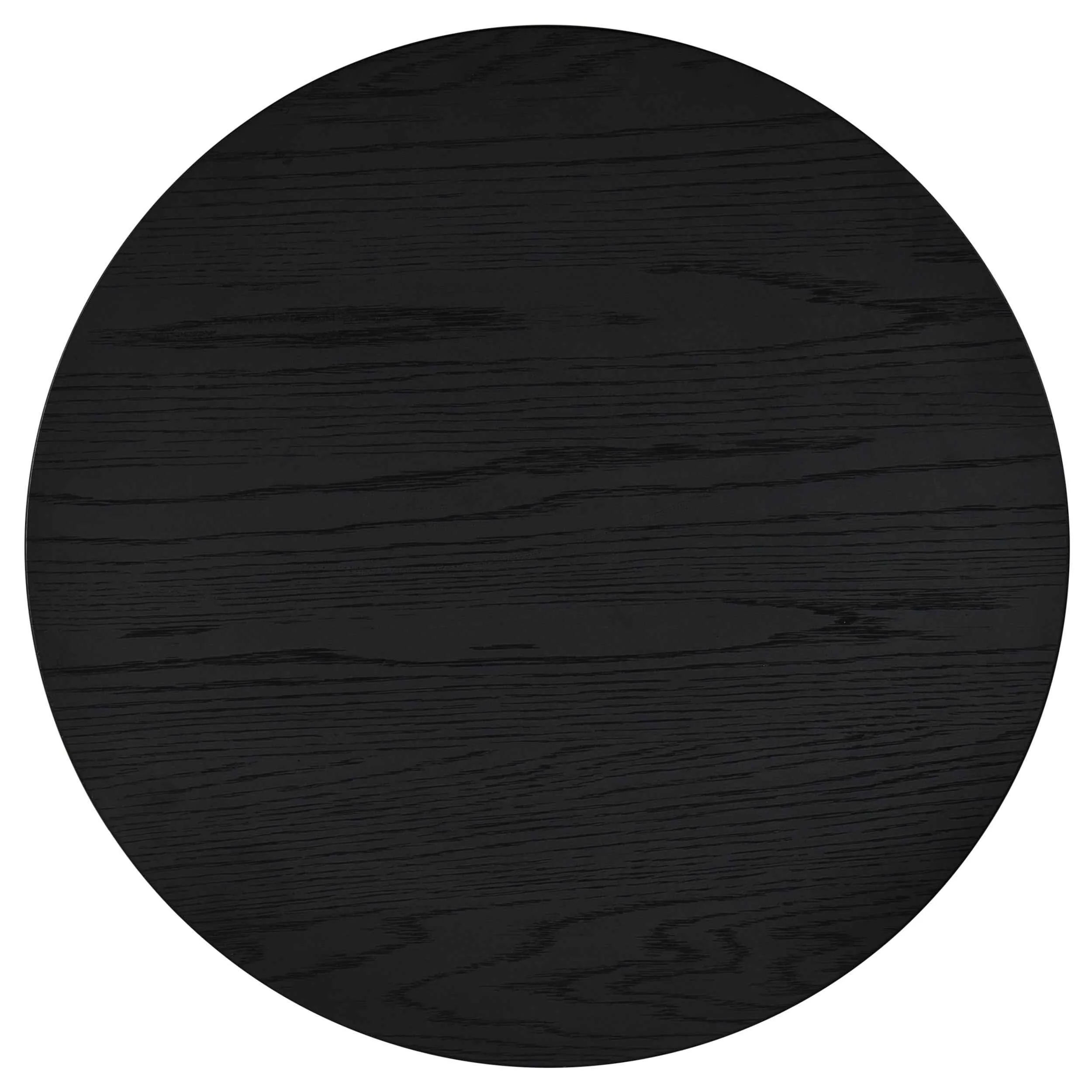 Sweeney Black 24-inch Round Wood Occasional Side End Table - Image 6