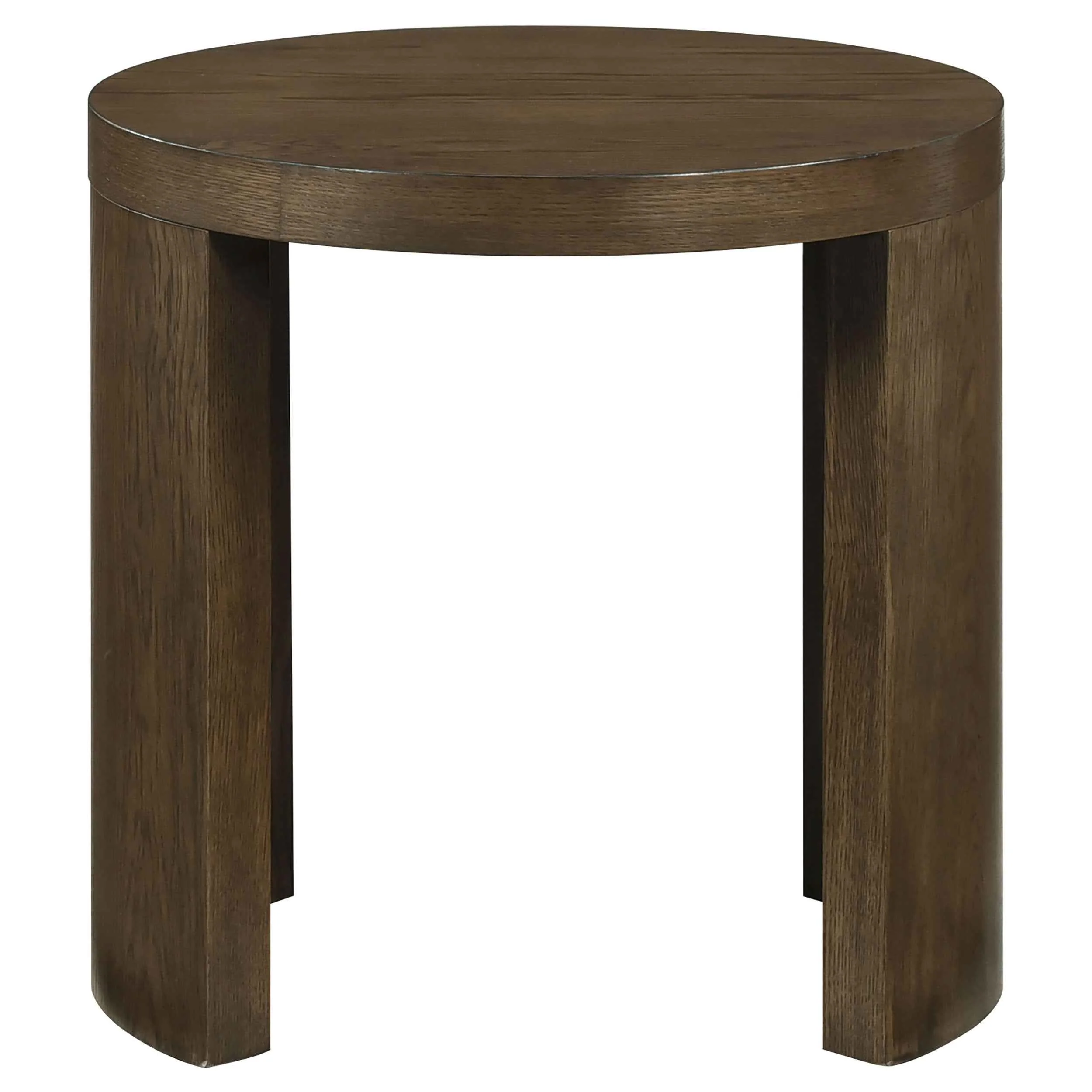 Sweeney Dark Walnut 24-inch Round Wood Occasional Side End Table - Image 3