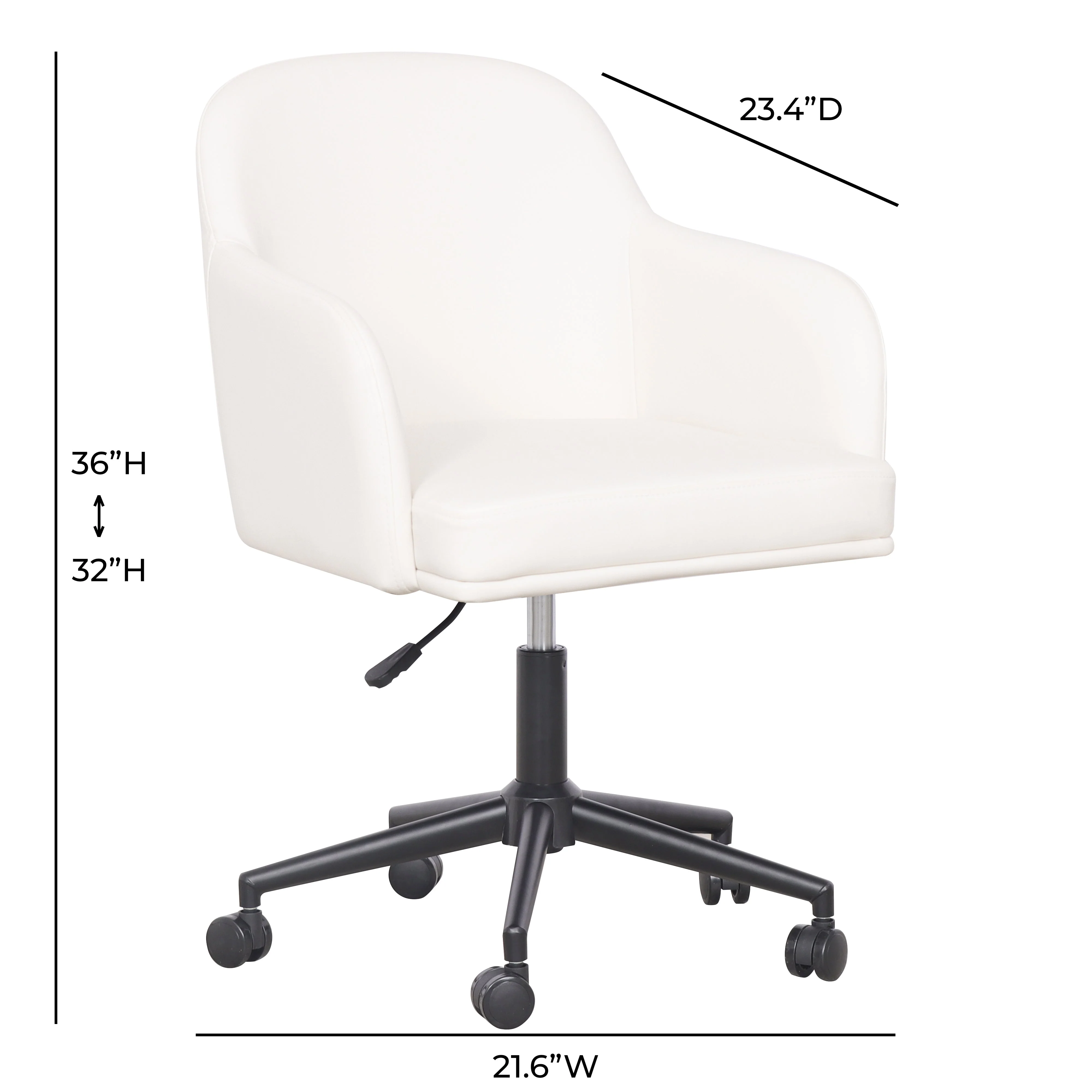 Sydney Performance Vegan Leather Office Desk Chair - Image 12