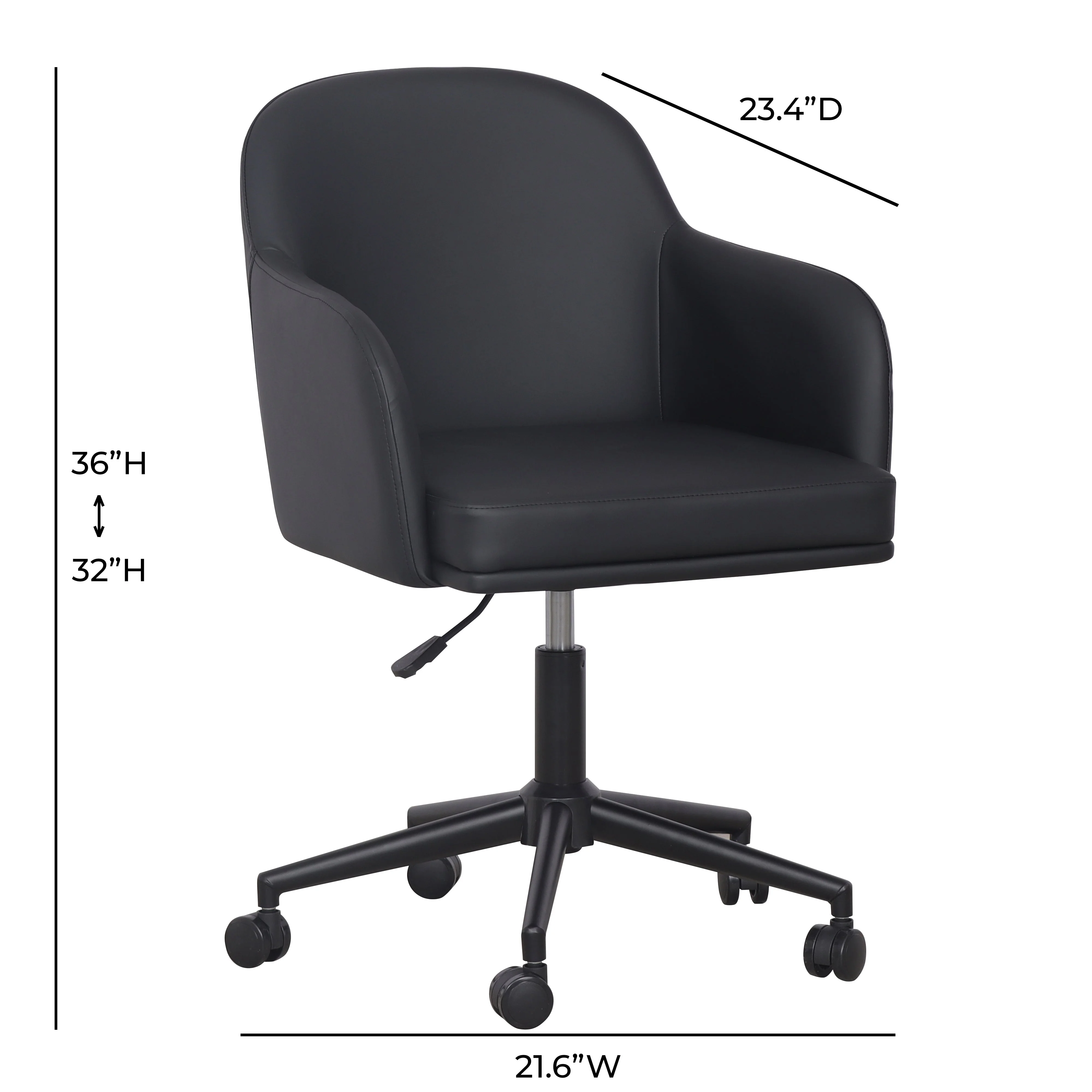 Sydney Performance Vegan Leather Office Desk Chair - Image 6
