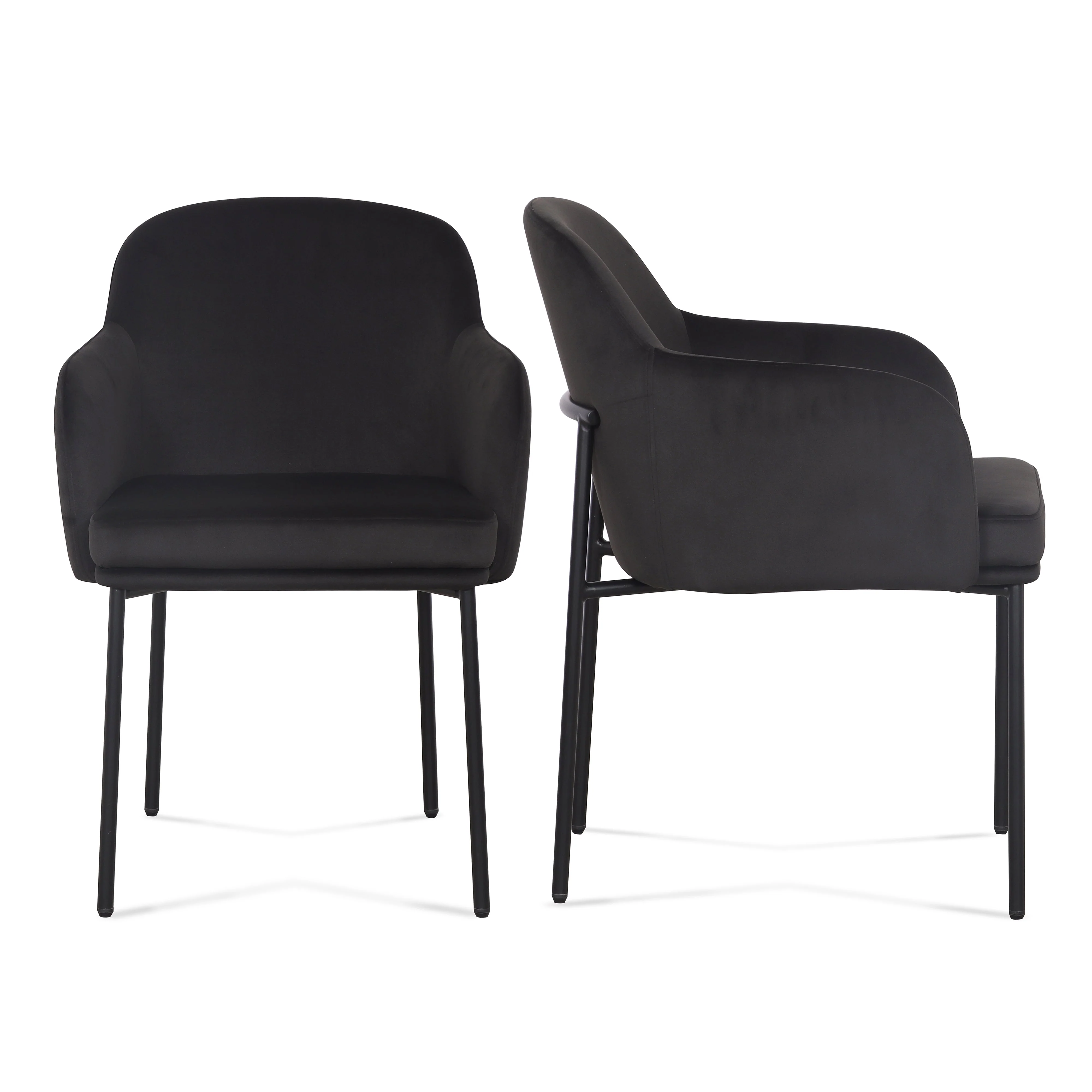 Sydney Performance Velvet Armchair - Set of 2