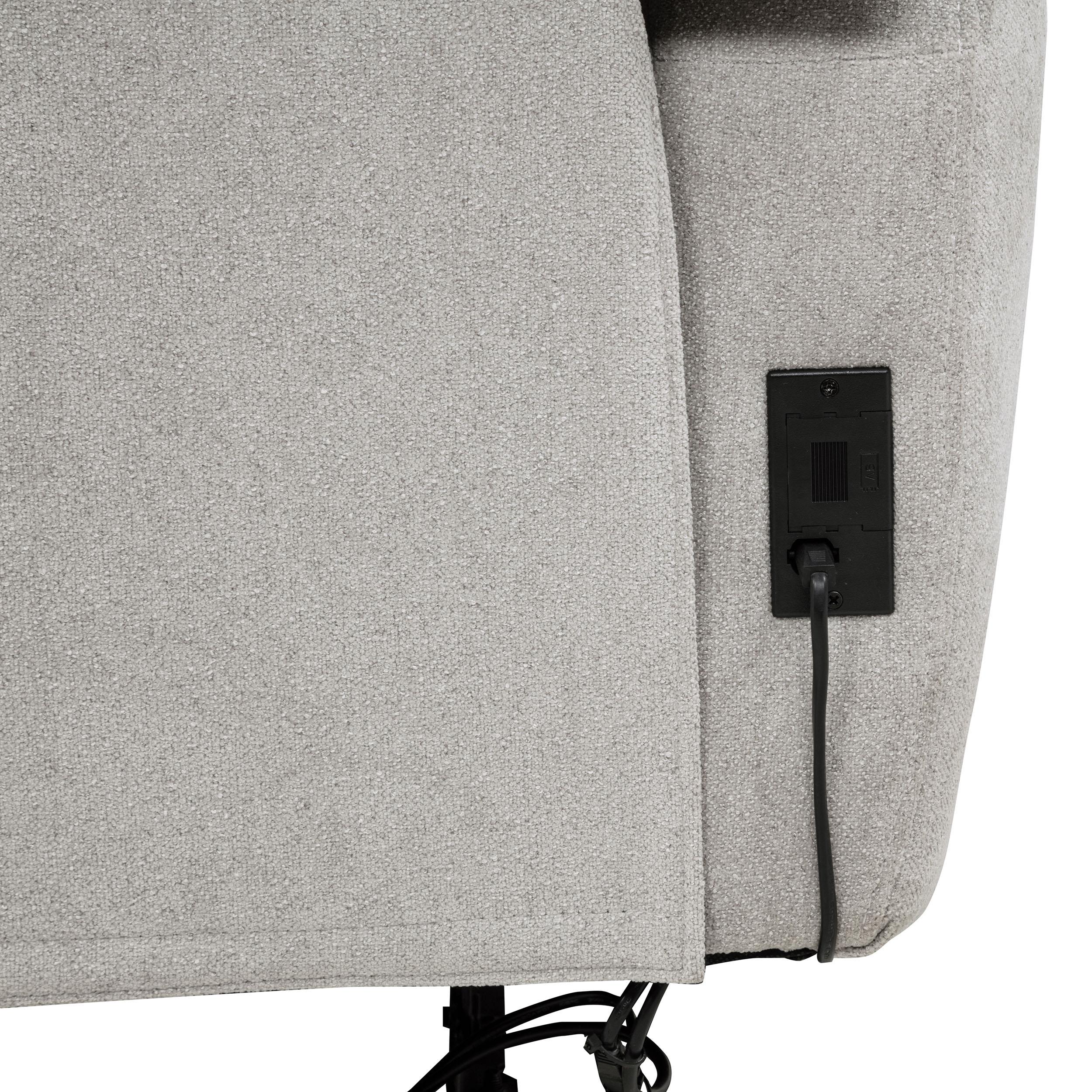 Sylmar Chenille Upholstered Power Reclining Sofa Dove Grey - Image 12