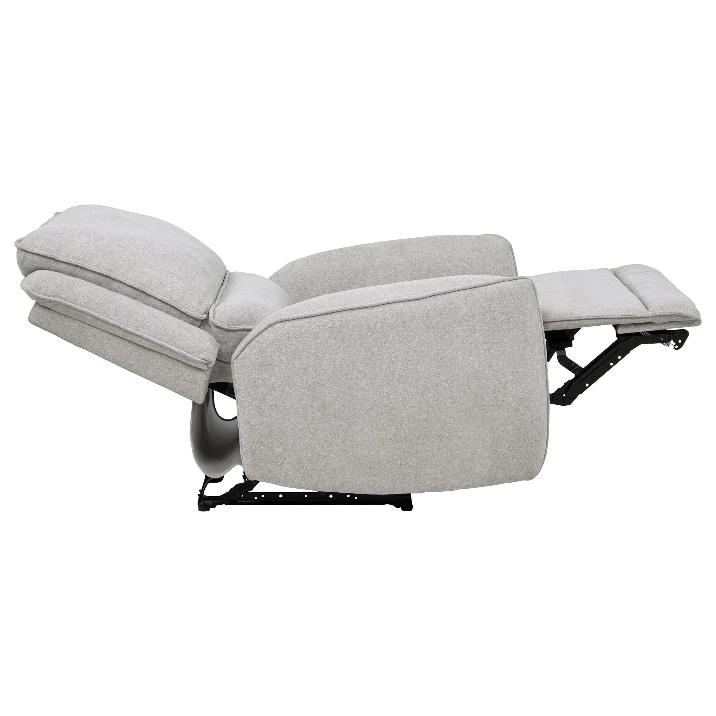 Sylmar Dove Gray Chenille Upholstered Power Recliner - Image 10