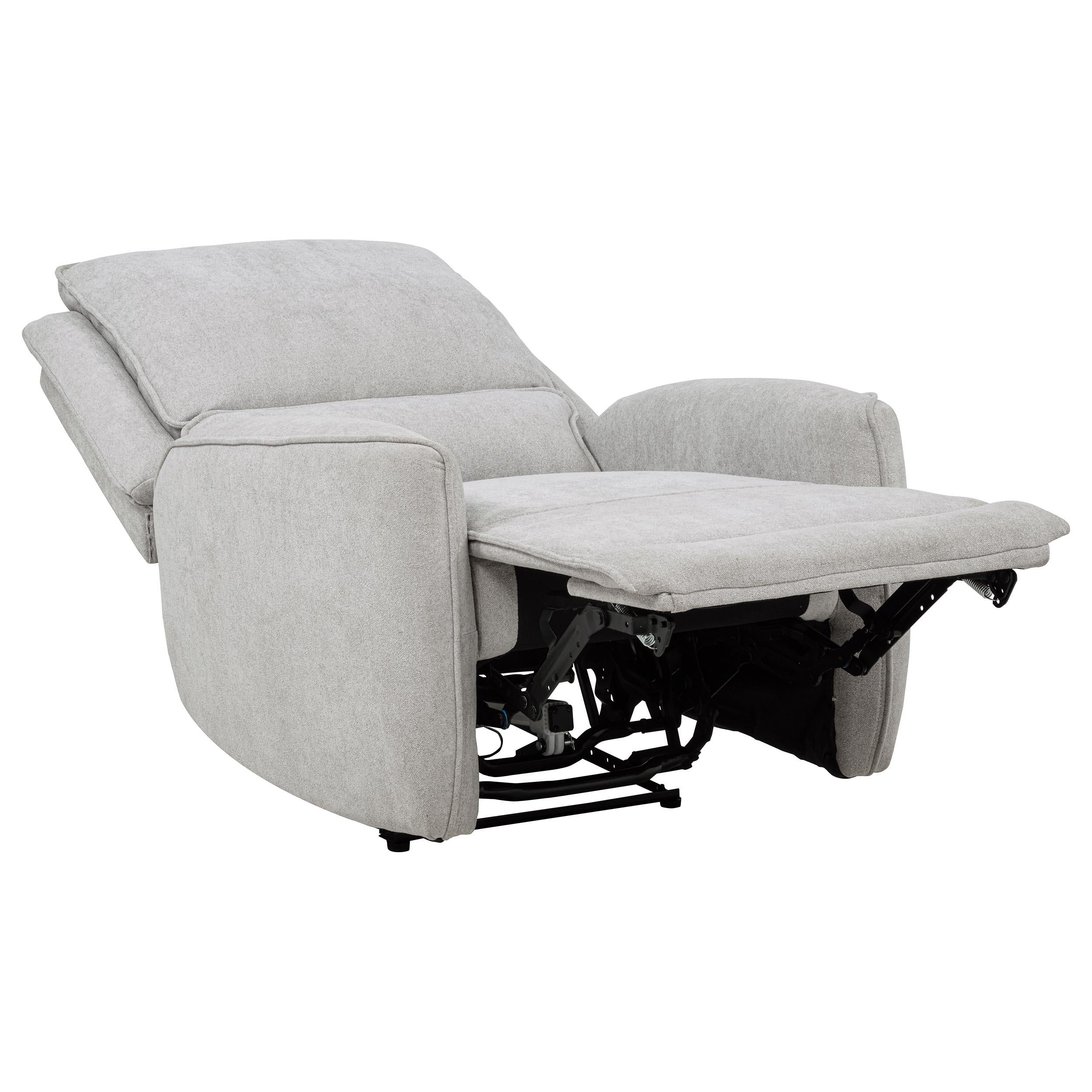 Sylmar Dove Gray Chenille Upholstered Power Recliner - Image 5