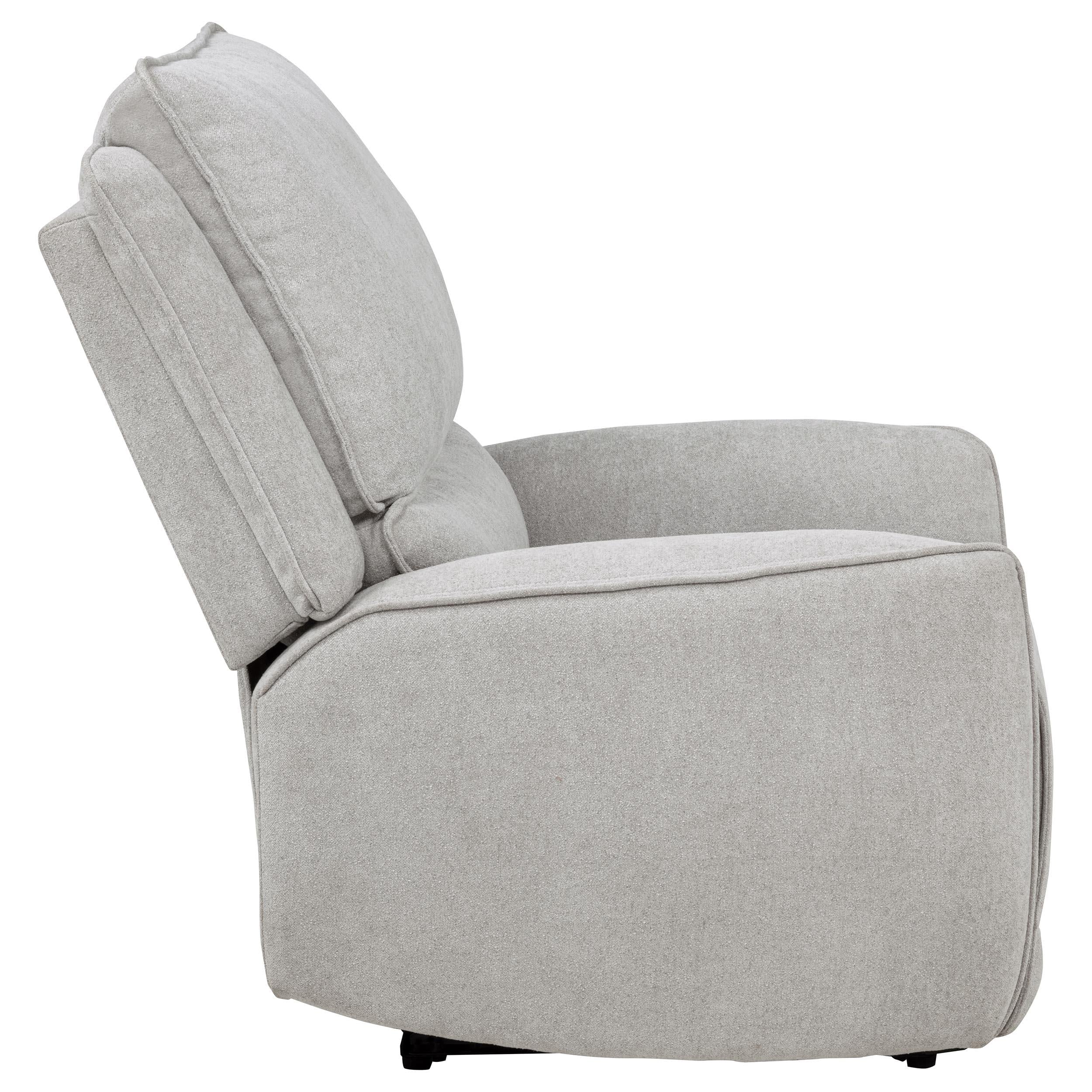 Sylmar Dove Gray Chenille Upholstered Power Recliner - Image 8