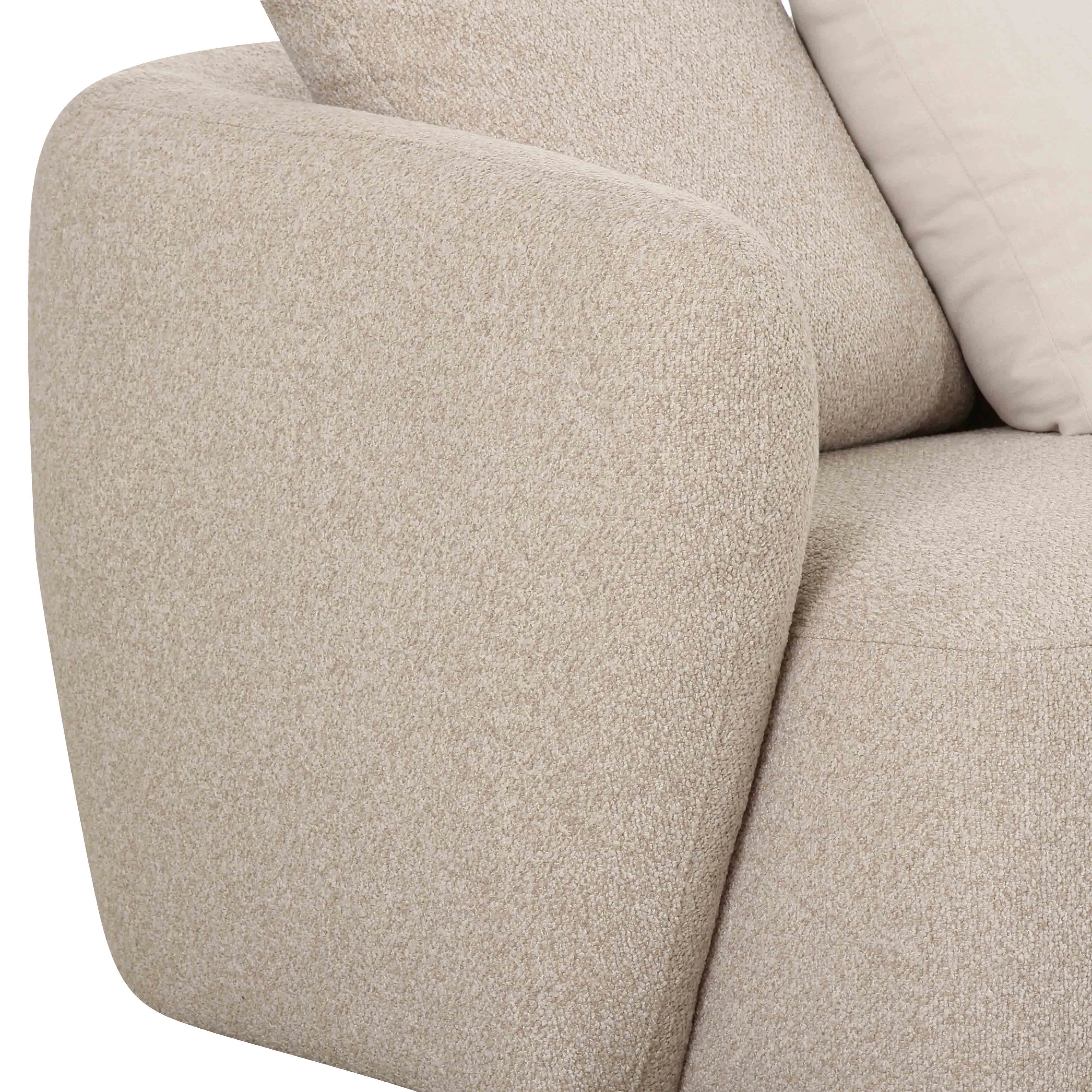 Sylvie Cream Boucle 4-Piece Chaise Sectional - Image 12