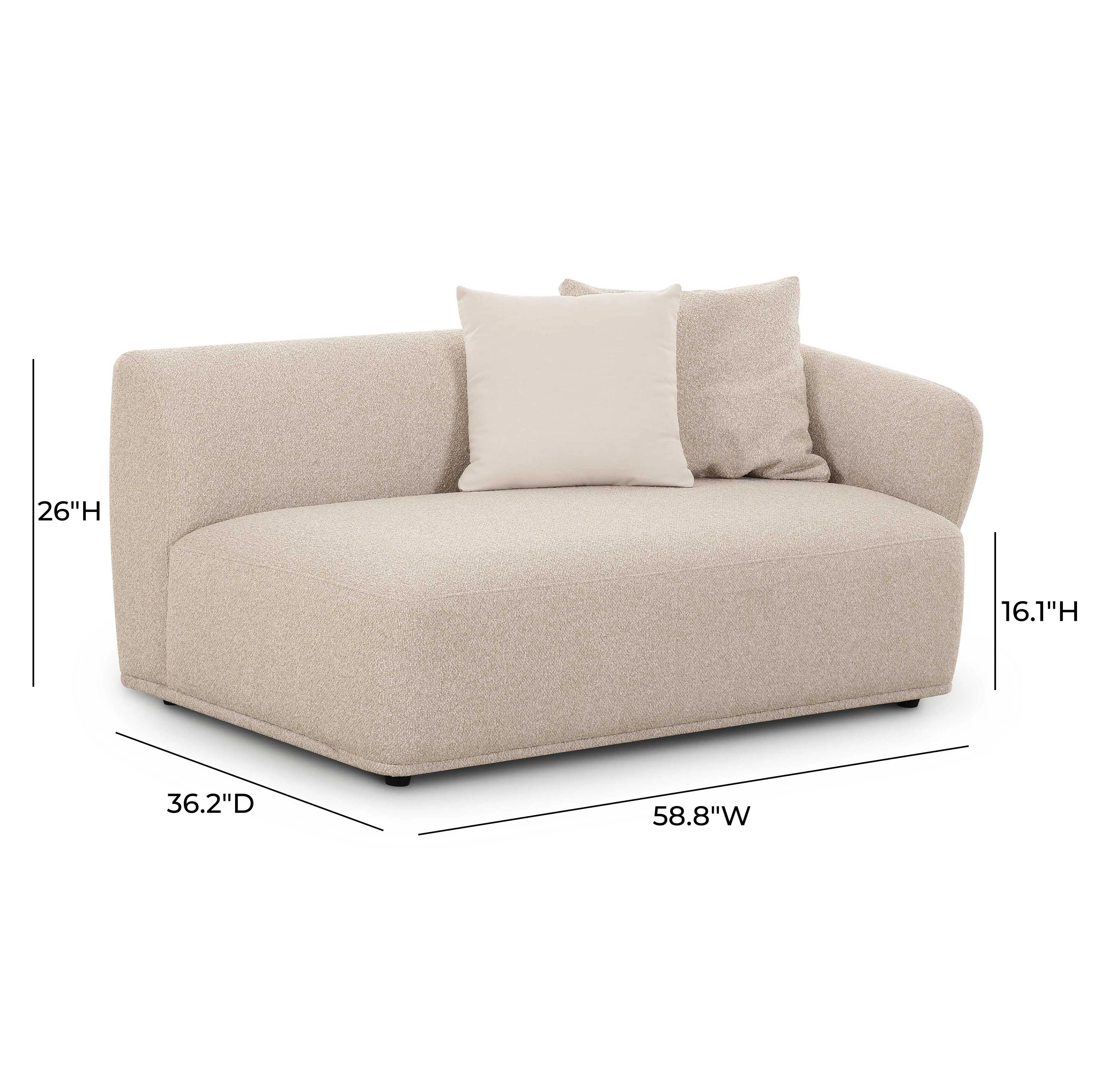 Sylvie Cream Boucle Arm 2-Seater Loveseat - Image 11