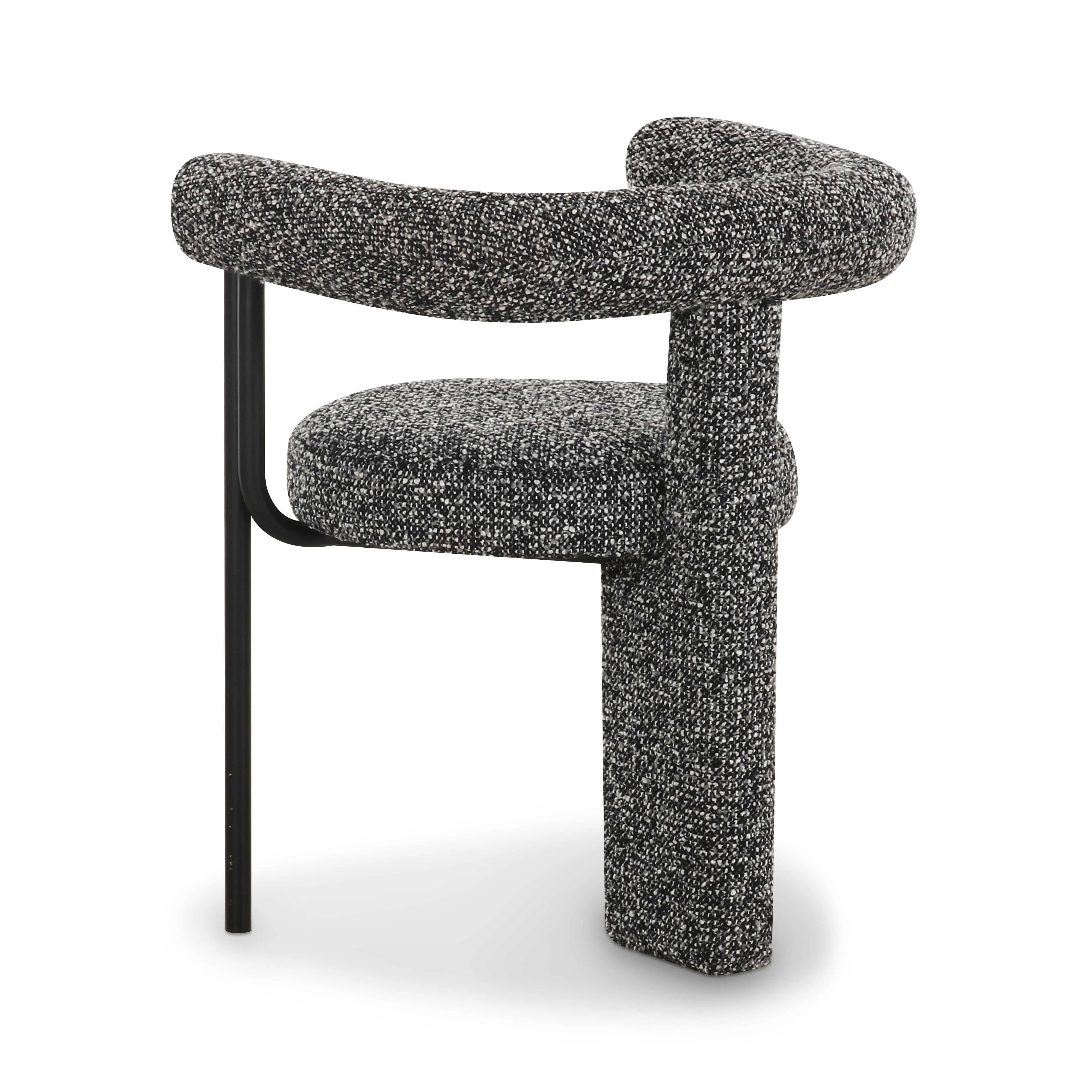 Synn Black Performance Boucle Dining Chair - Image 4