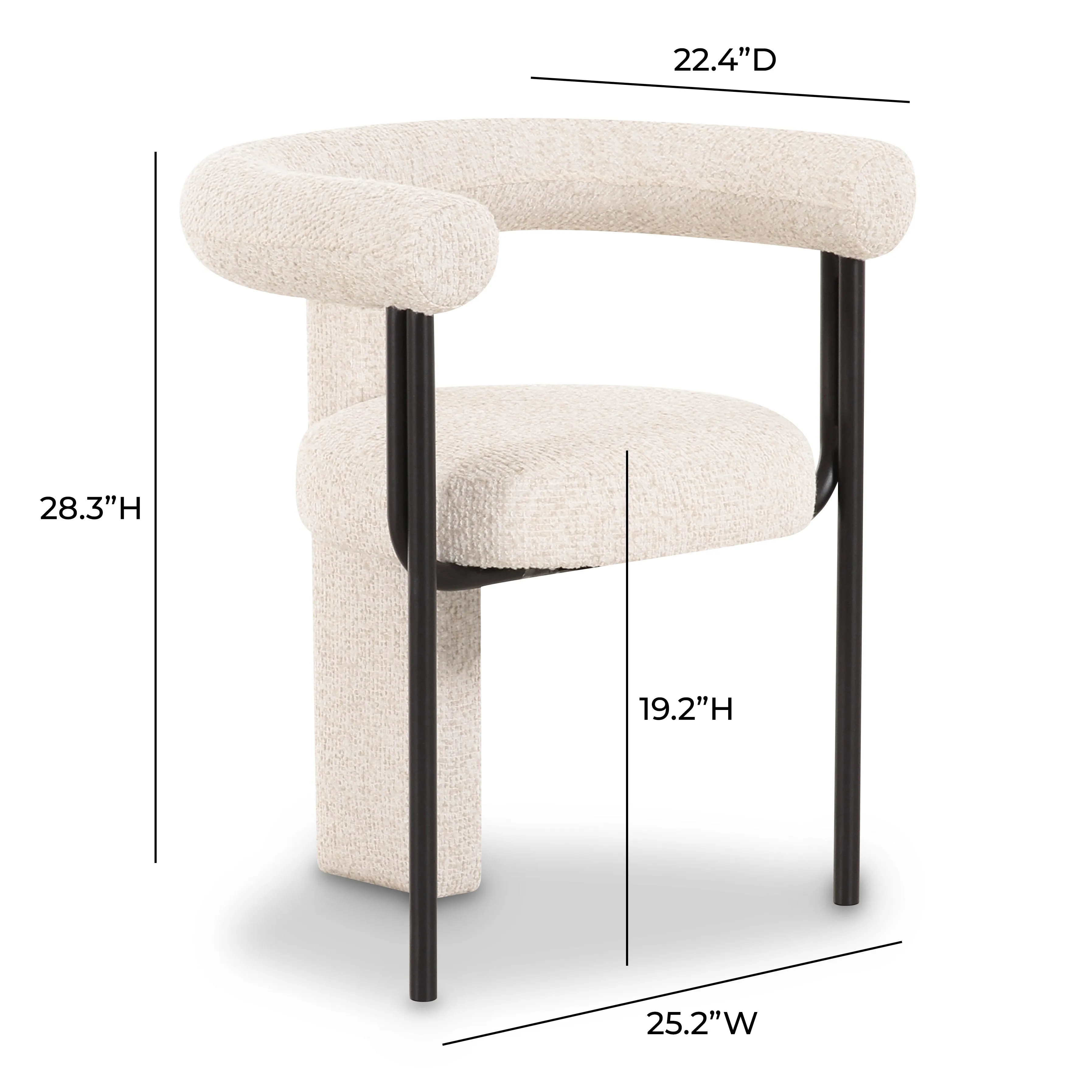 Synn Performance Boucle Dining Chair - Image 5