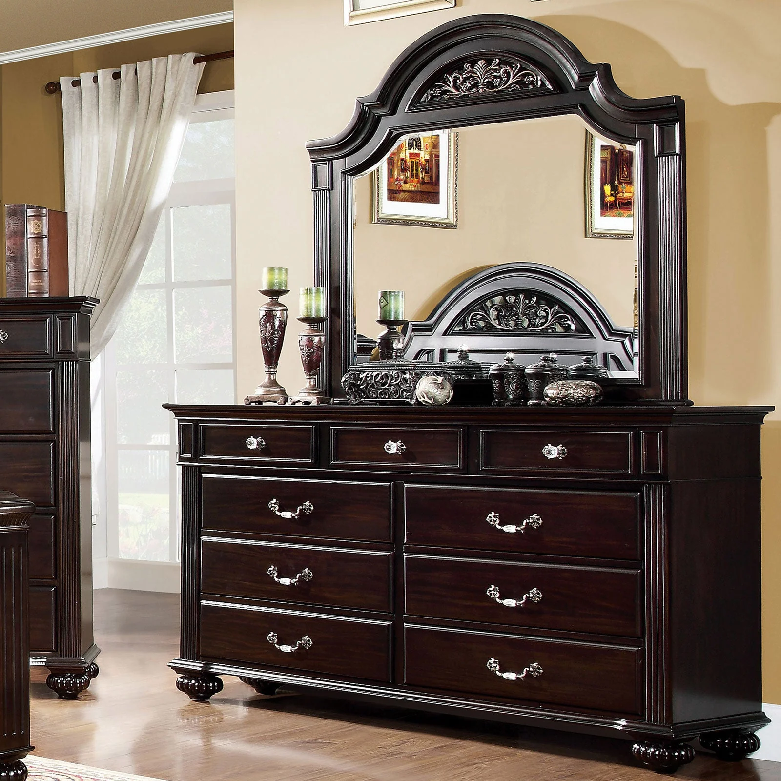 Syracuse Dark Walnut 5-Piece Queen Bedroom Set - Image 4