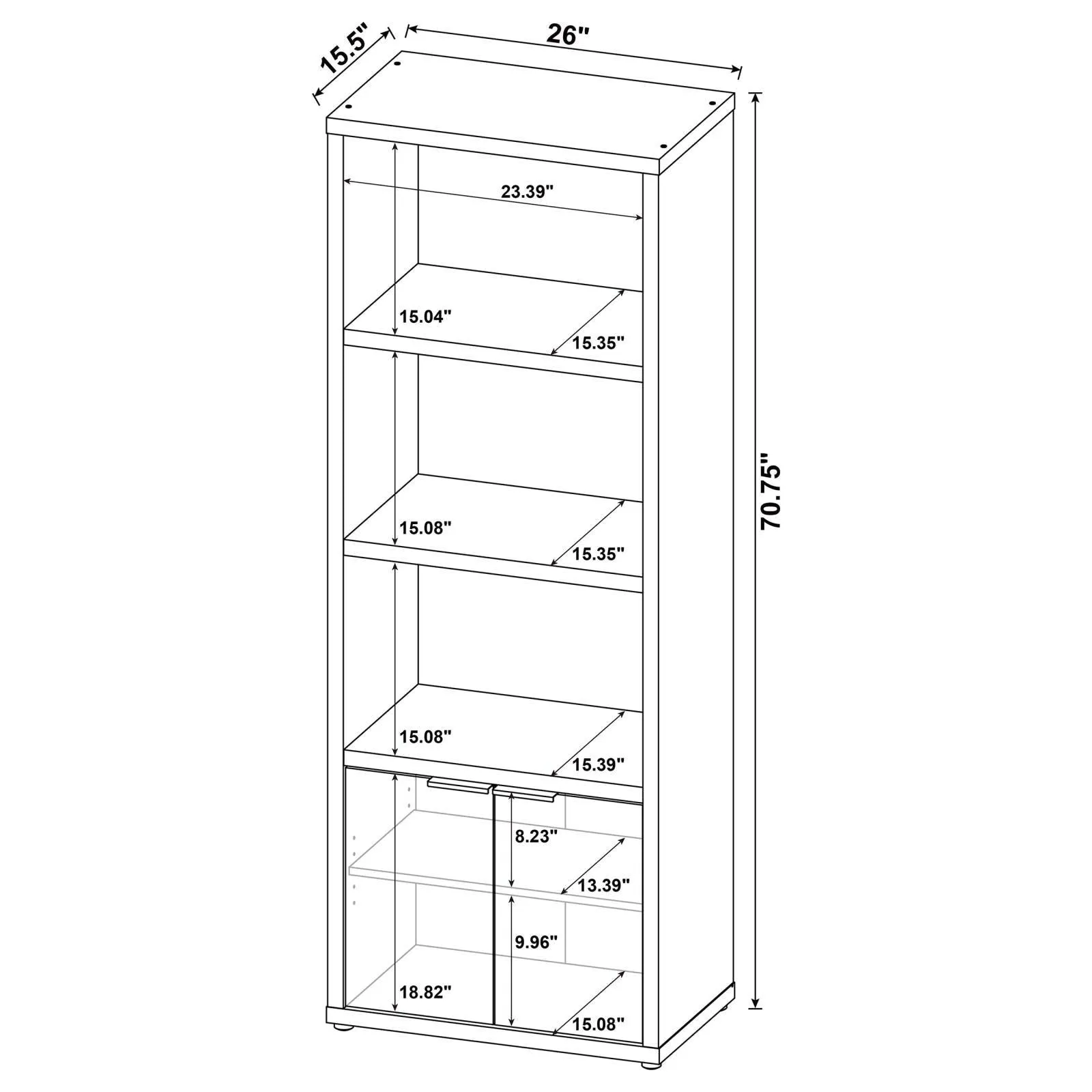 Tabby Mango 3-Shelf Engineered Wood Media Tower - Image 9