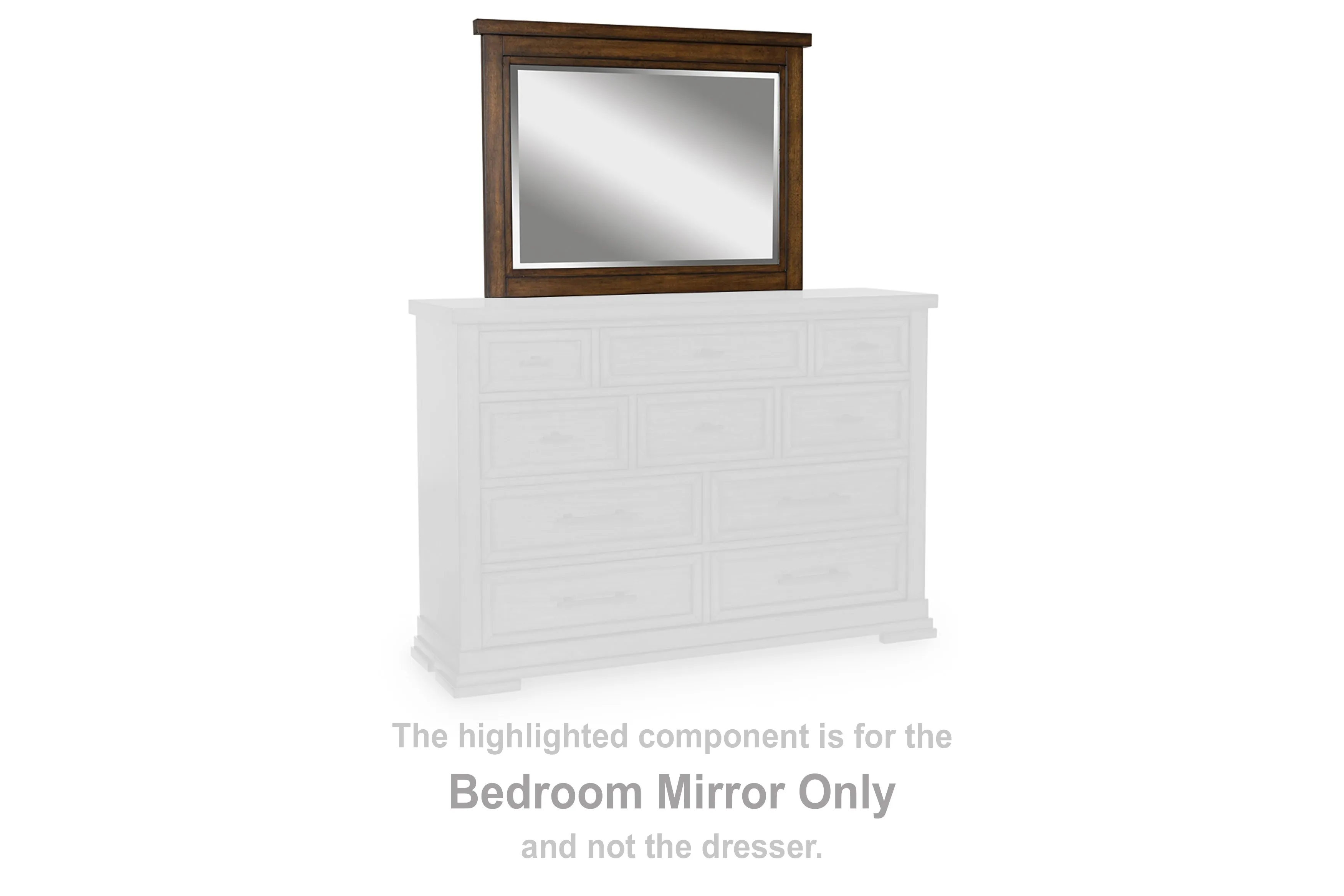 Taffenbrook Medium Brown Bedroom Mirror - Image 2