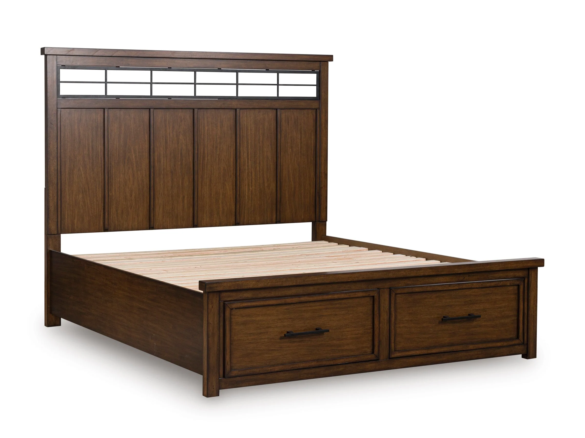 Taffenbrook Medium Brown King Storage Platform Bed - Image 4