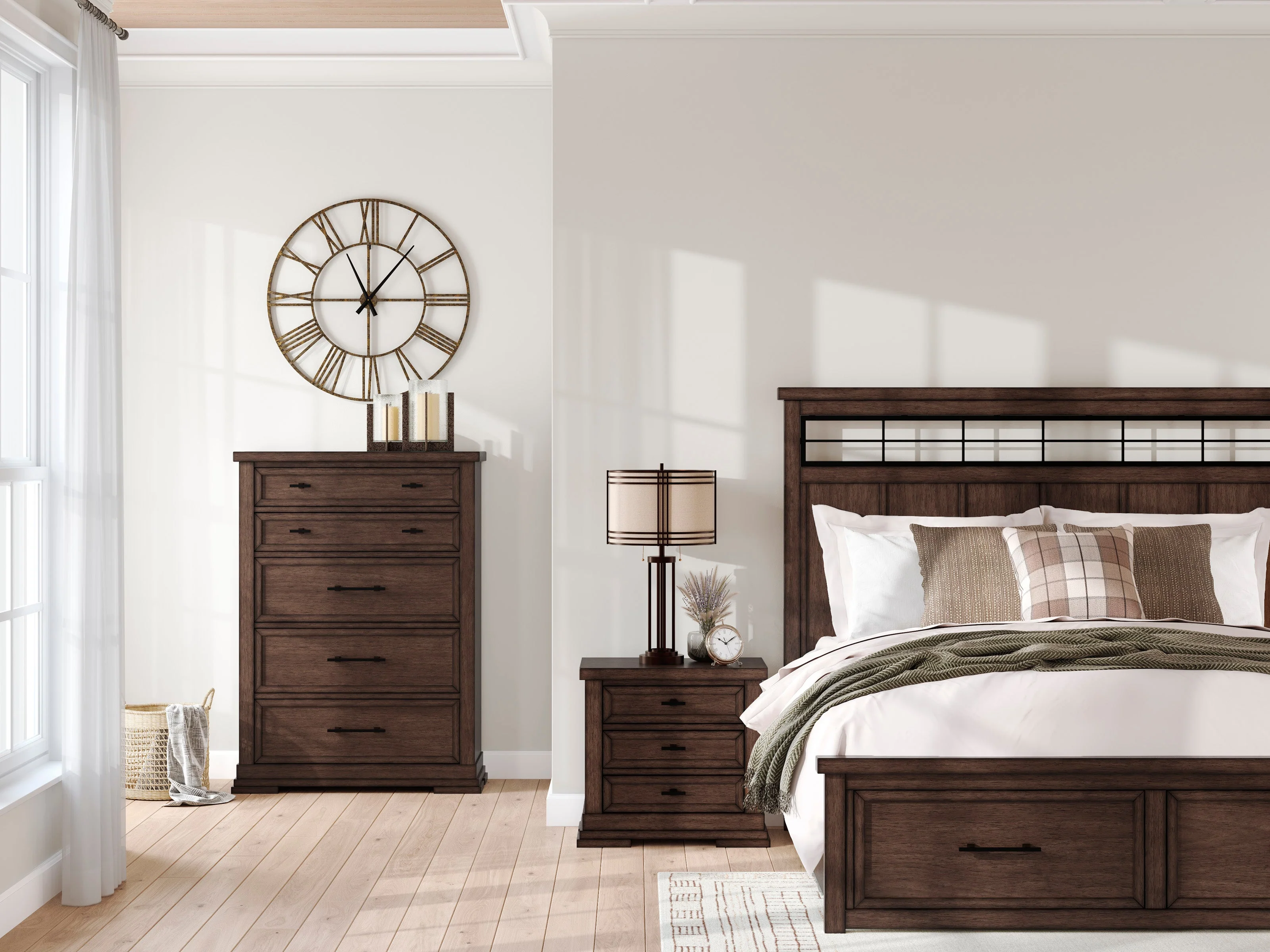Taffenbrook Medium Brown Storage Platform Set - Image 27