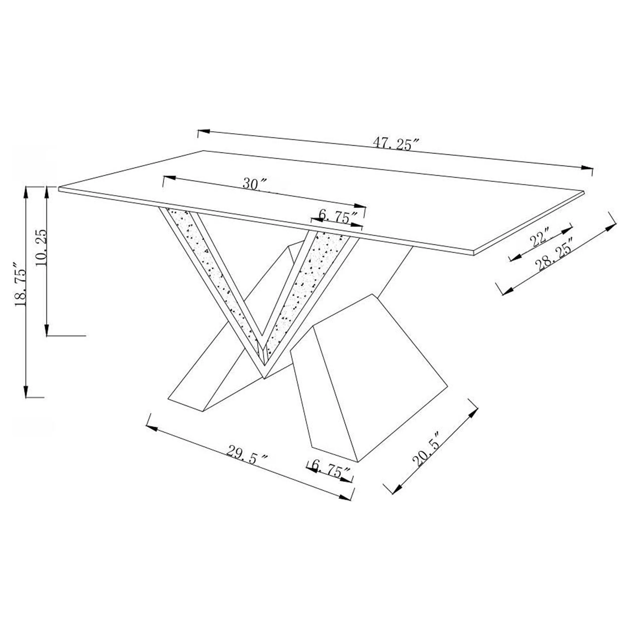 Taffeta Silver 2-Piece Mirrored Coffee and End Table Set - Image 7