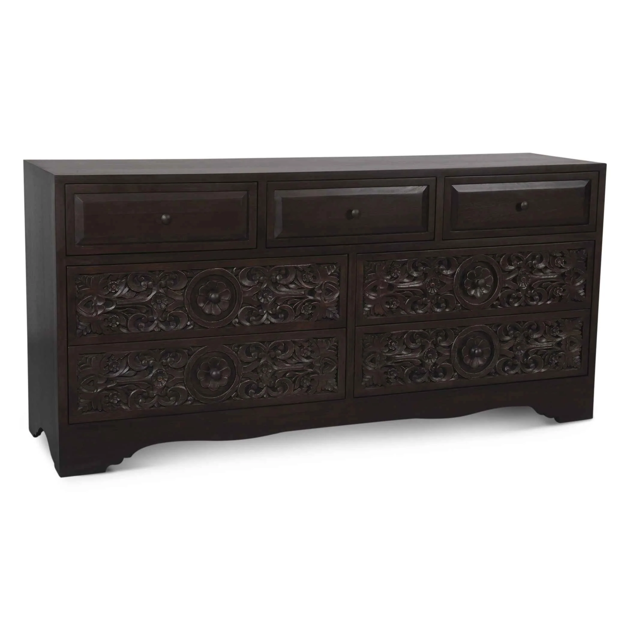 Taj 71" Dresser with Plinth Base in Vintage Brown - Image 7