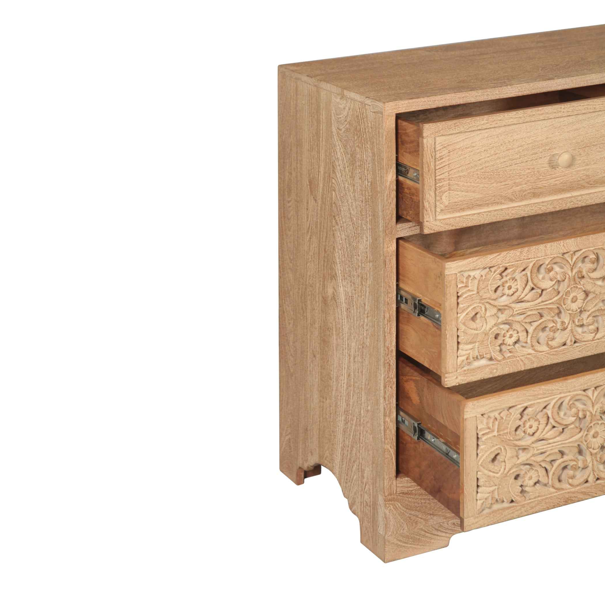 Taj 71" Dresser with Plinth Base in Whitewash - Image 3